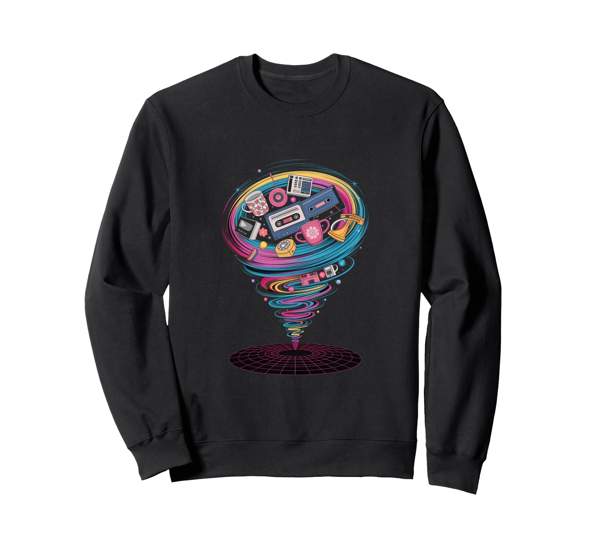 Tape Vortex Surreal 80S Vaporwave Sweatshirt - Streetwear Style Unisex - T-Shirt, Sweatshirt, Hoodie