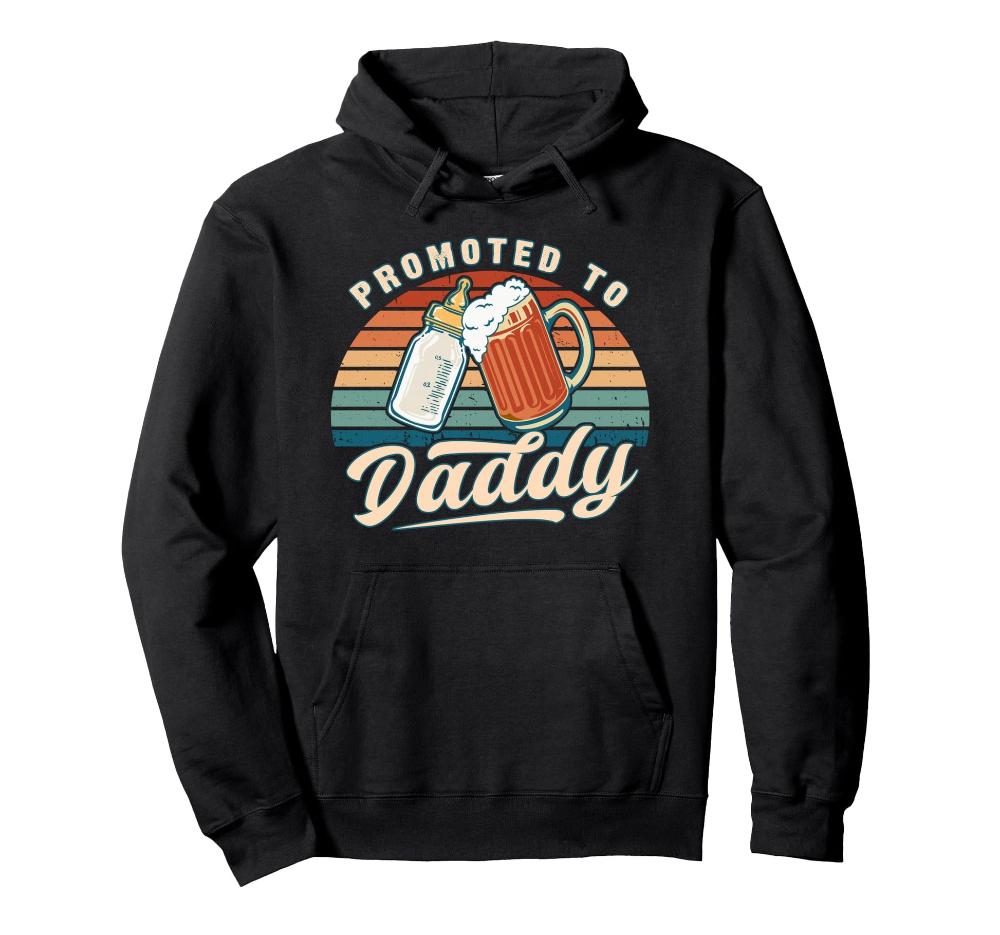 Promoted To Daddy Reveal Becoming Dad Hoodie - Unique Graphic Unisex - T-Shirt, Sweatshirt, Hoodie
