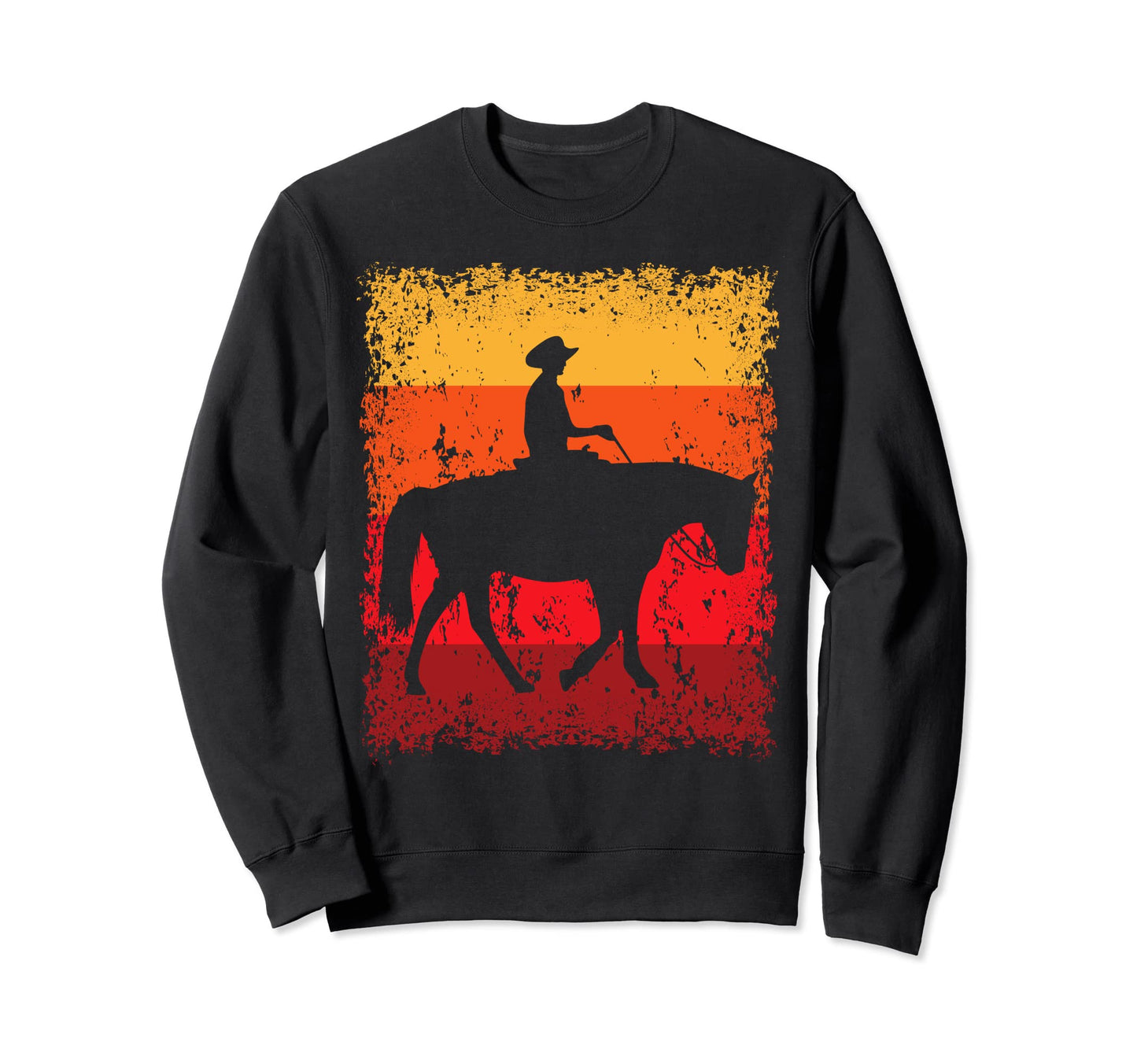 Western Riding Cowboy Riding Sweatshirt - Unique Graphic Unisex - T-Shirt, Sweatshirt, Hoodie