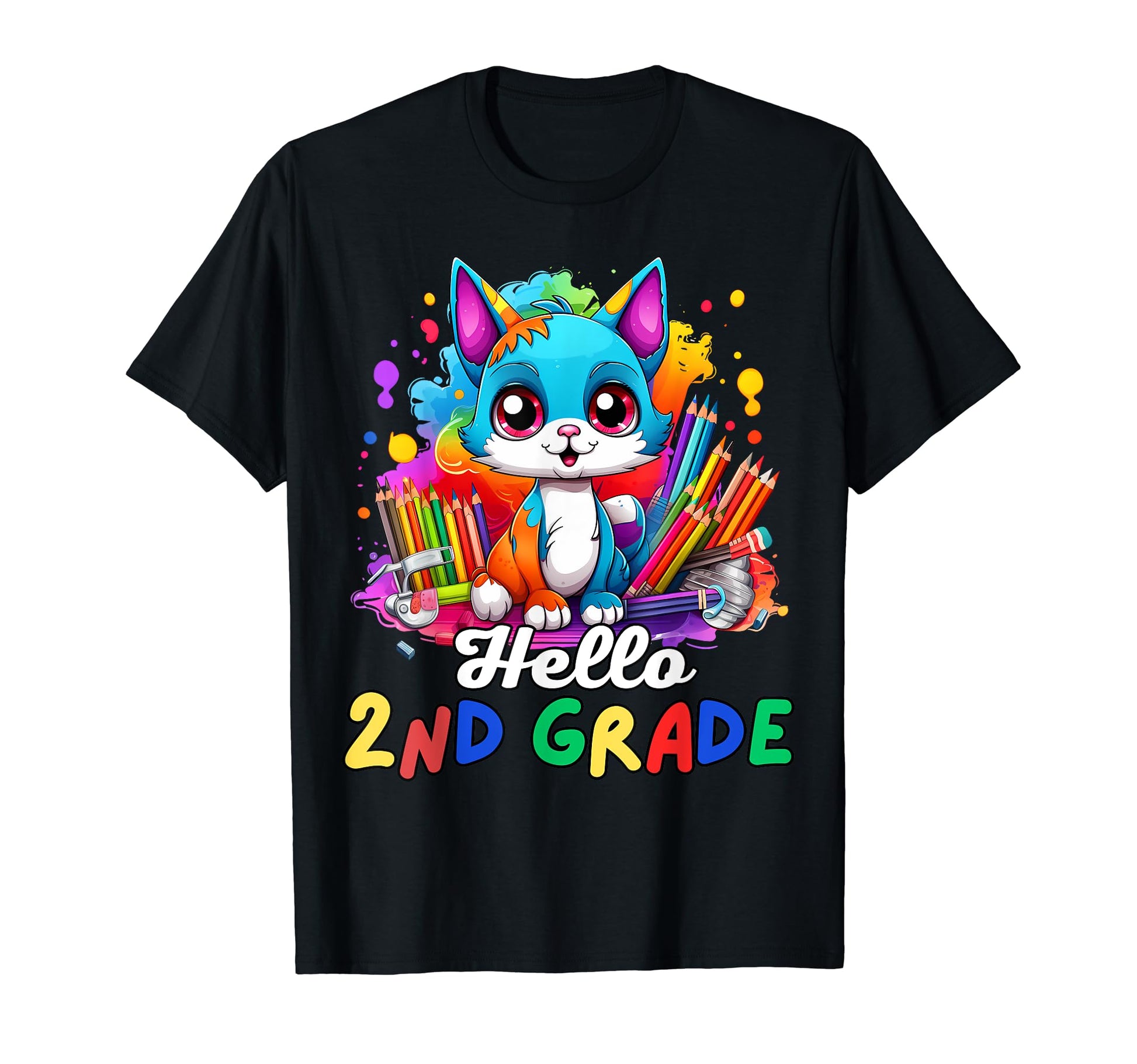Hello 2Nd Grade Back To School First Day T-Shirt - Unique Graphic Unisex - T-Shirt, Sweatshirt, Hoodie