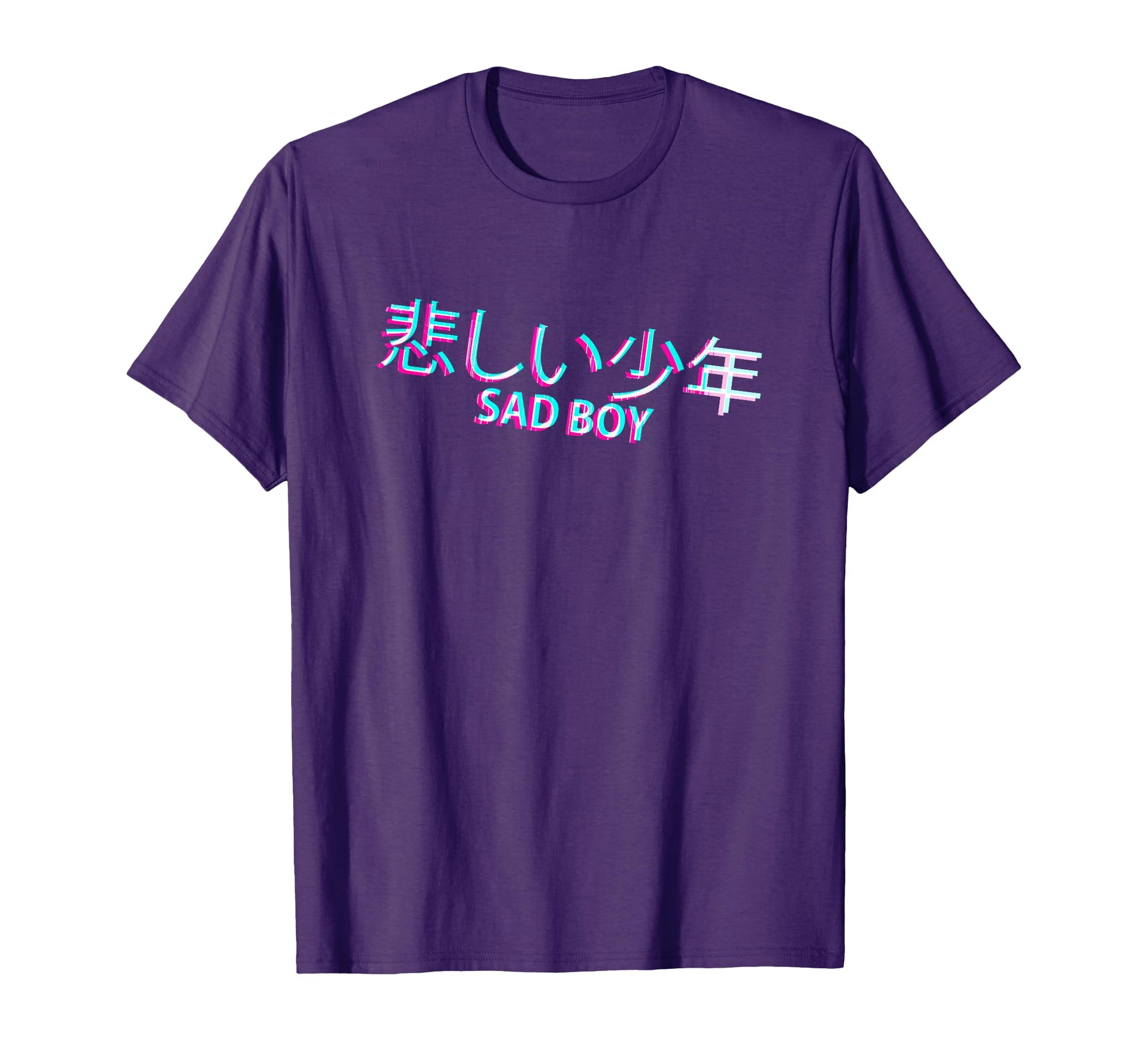 Japanese Glitch Sad Anime Minimal T-Shirt - Graphic Print Men Women - T-Shirt, Sweatshirt, Hoodie