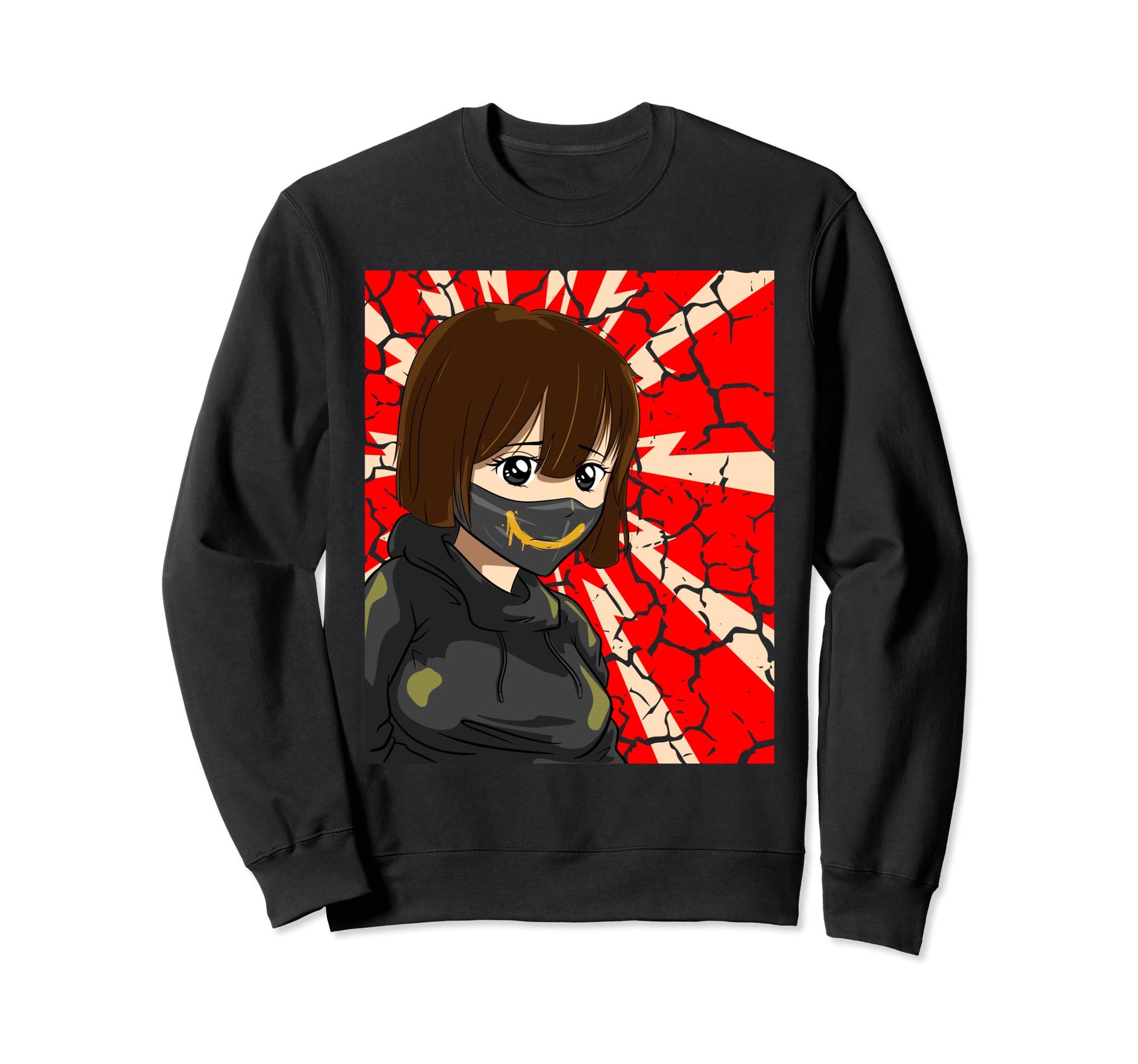 Sad Anime Japanese Otaku Soft Grunge Sweatshirt - Unique Graphic Men Women - T-Shirt, Sweatshirt, Hoodie