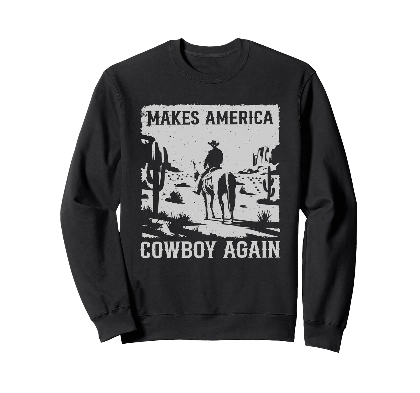 Western Country Makes America Sweatshirt - Aesthetic Graphic for Adults - T-Shirt, Sweatshirt, Hoodie