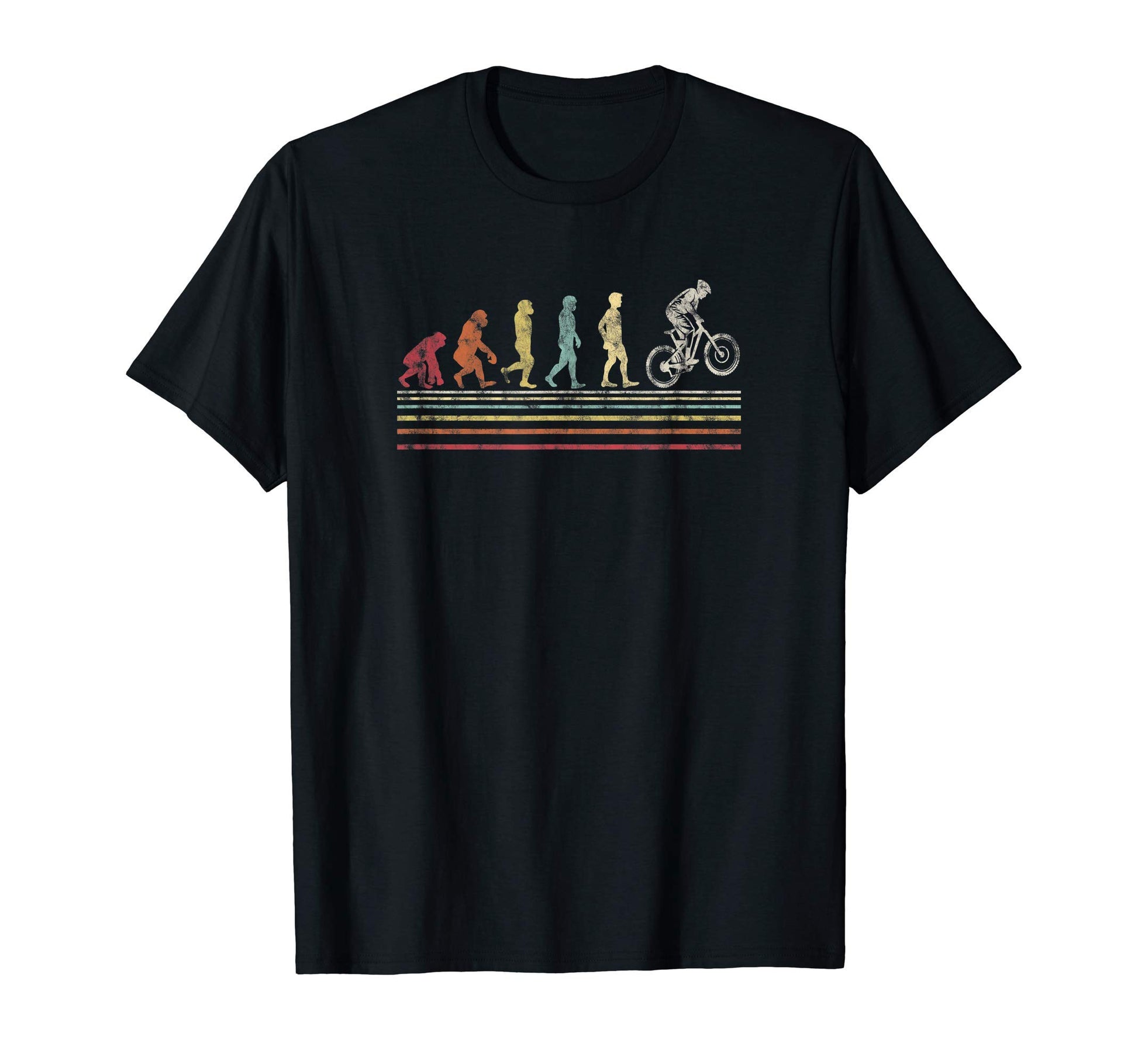 Evolution Mountainbike Bicycle Rainbow T-Shirt - Graphic Print Men Women - T-Shirt, Sweatshirt, Hoodie