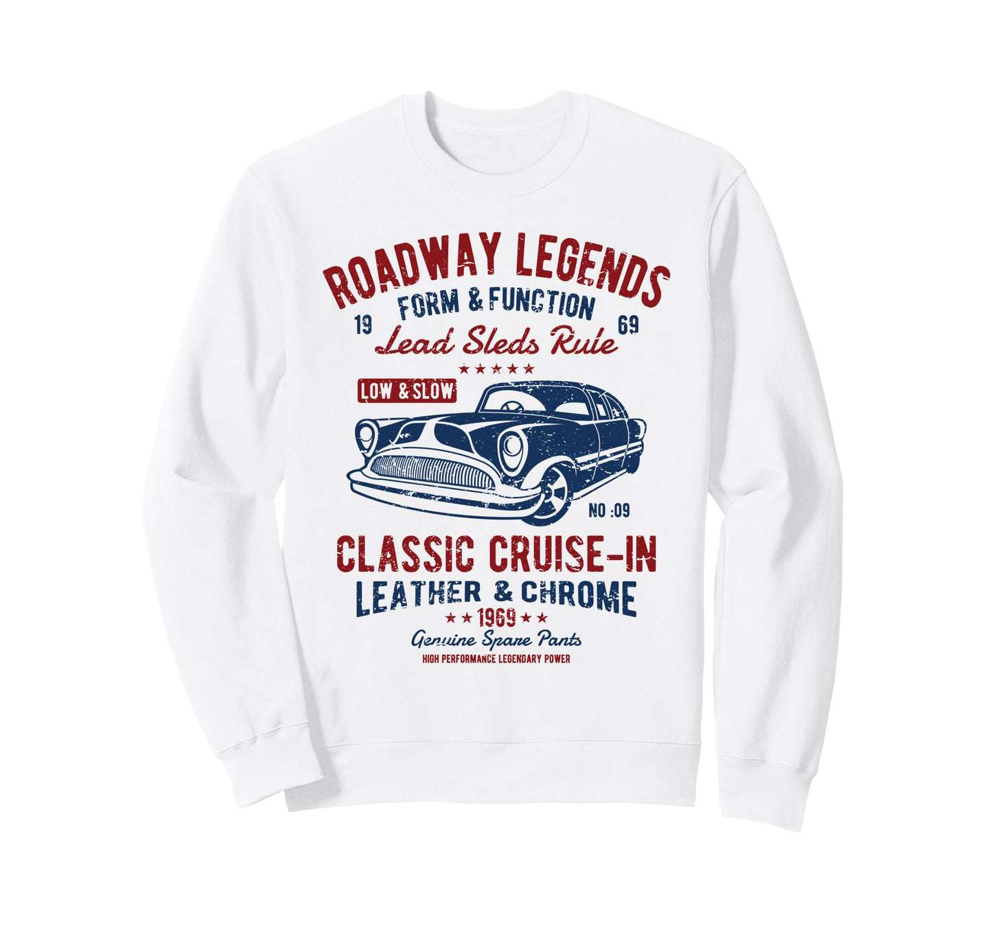 Automotive Nostalgia Car Cruise Sweatshirt - Fun Novelty Design Men Women - T-Shirt, Sweatshirt, Hoodie