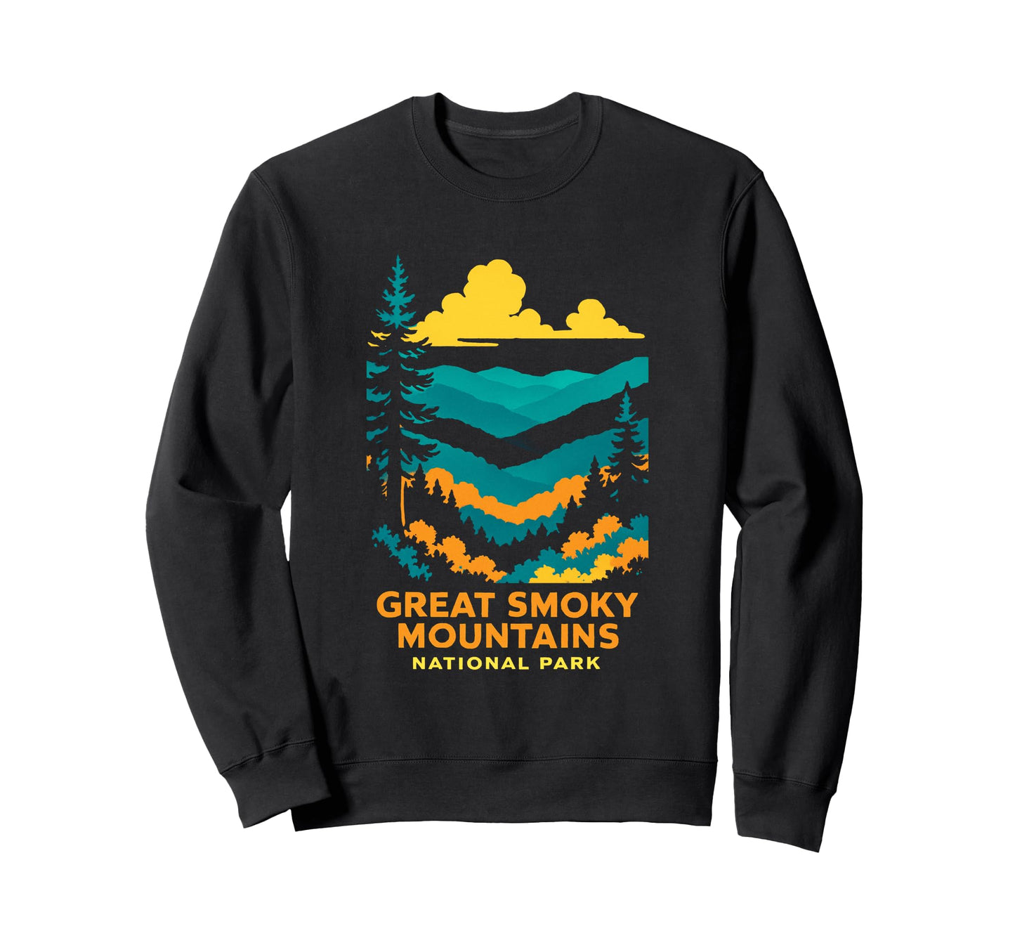 Great Smoky Mountains National Sweatshirt - Minimalist Print for Adults - T-Shirt, Sweatshirt, Hoodie