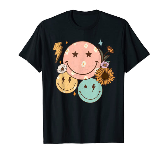 Boho Y2K Lightning Beige Floral Groovy T-Shirt - Minimalist Print Unisex - T-Shirt, Sweatshirt, Hoodie