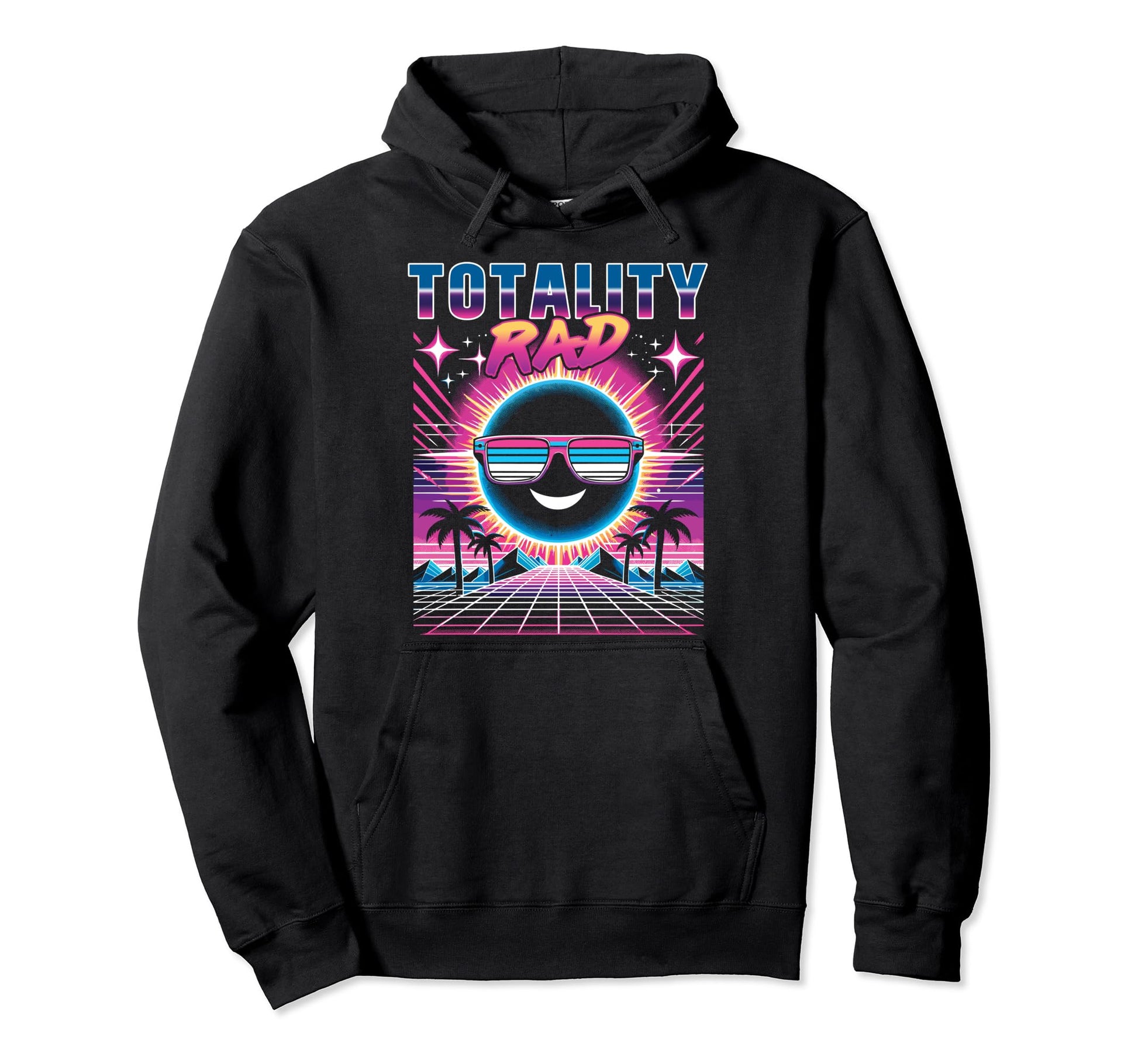 Totality Rad Total Solar Eclipse 80S Hoodie - Novelty Apparel Men Women - T-Shirt, Sweatshirt, Hoodie
