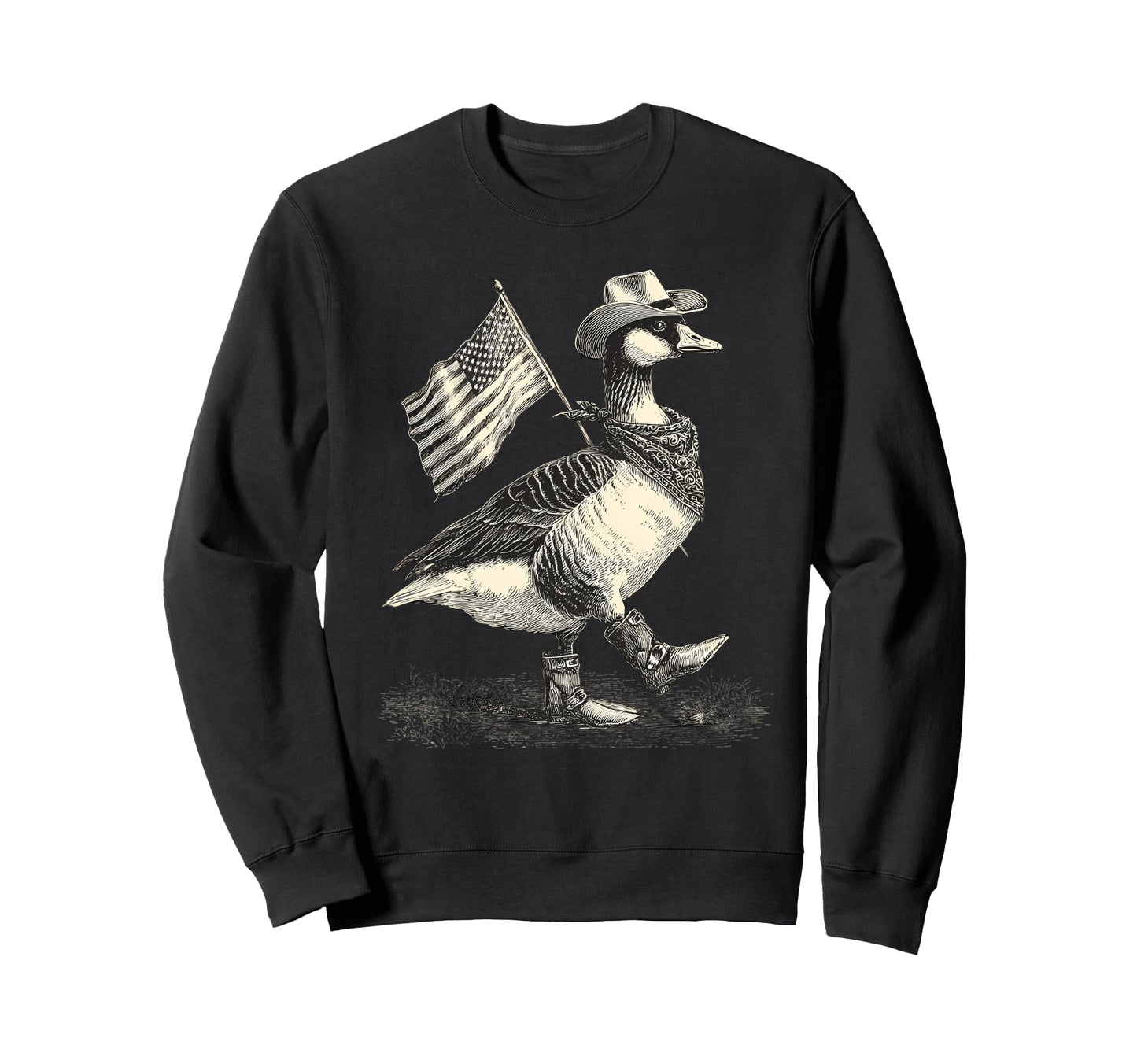 Country Cowboy Goose Rodeo Cowgirl Sweatshirt - Novelty Apparel Unisex - T-Shirt, Sweatshirt, Hoodie