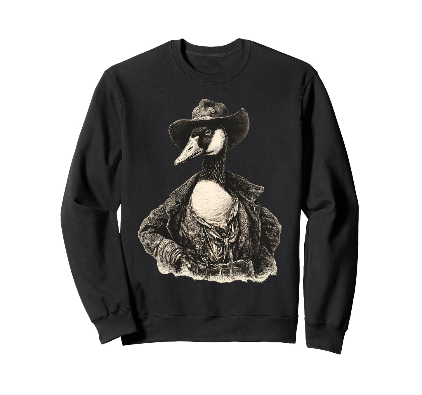 Country Cowboy Goose Rodeo Cowgirl Sweatshirt - Unique Graphic for Adults - T-Shirt, Sweatshirt, Hoodie