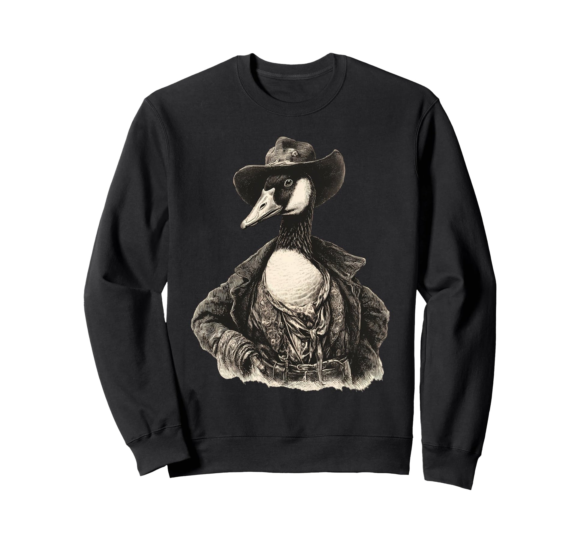 Country Cowboy Goose Rodeo Cowgirl Sweatshirt - Unique Graphic for Adults - T-Shirt, Sweatshirt, Hoodie