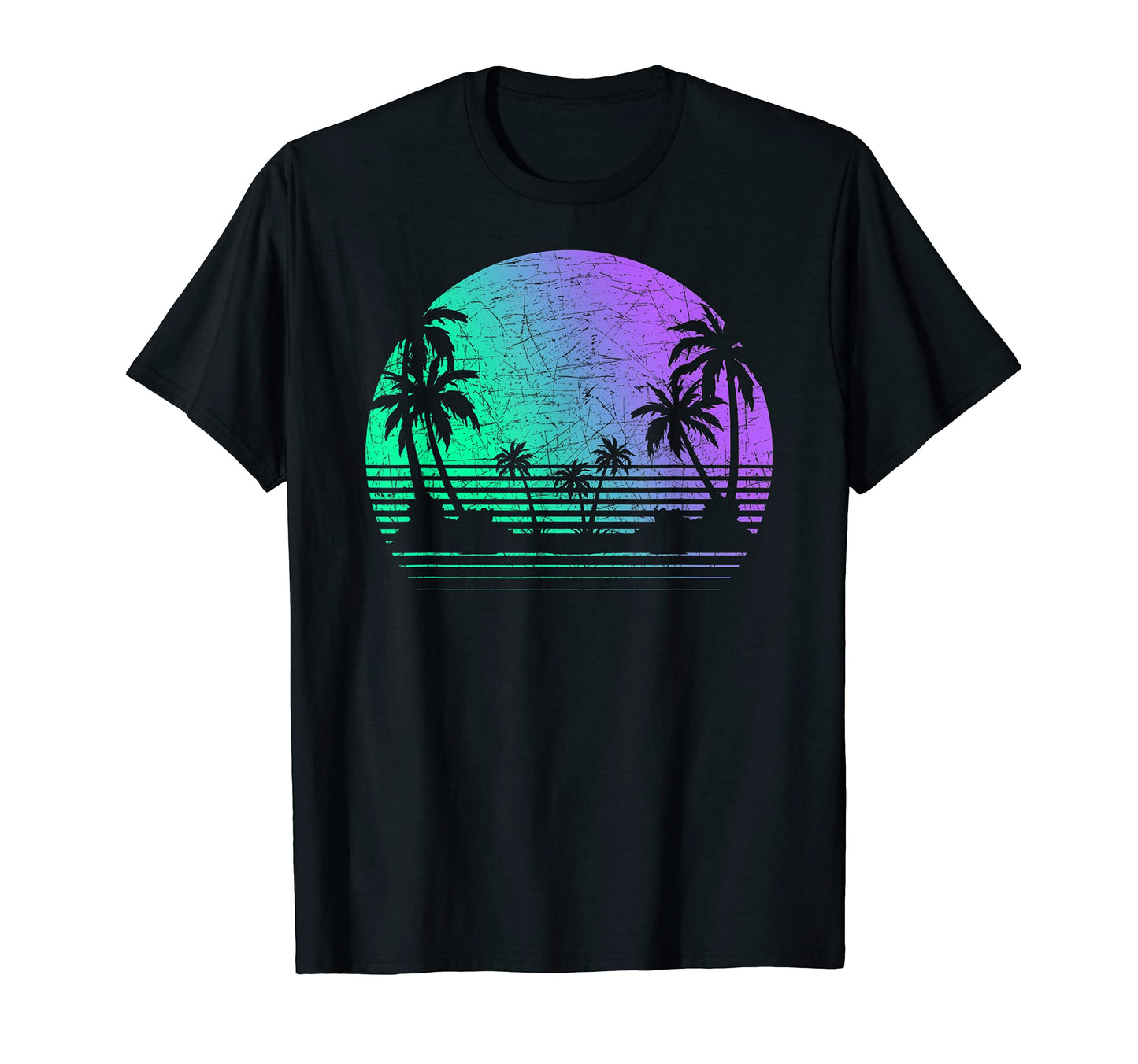 Beach Vaporwave Aesthetic 80S Art T-Shirt - Fun Novelty Design for Adults - T-Shirt, Sweatshirt, Hoodie