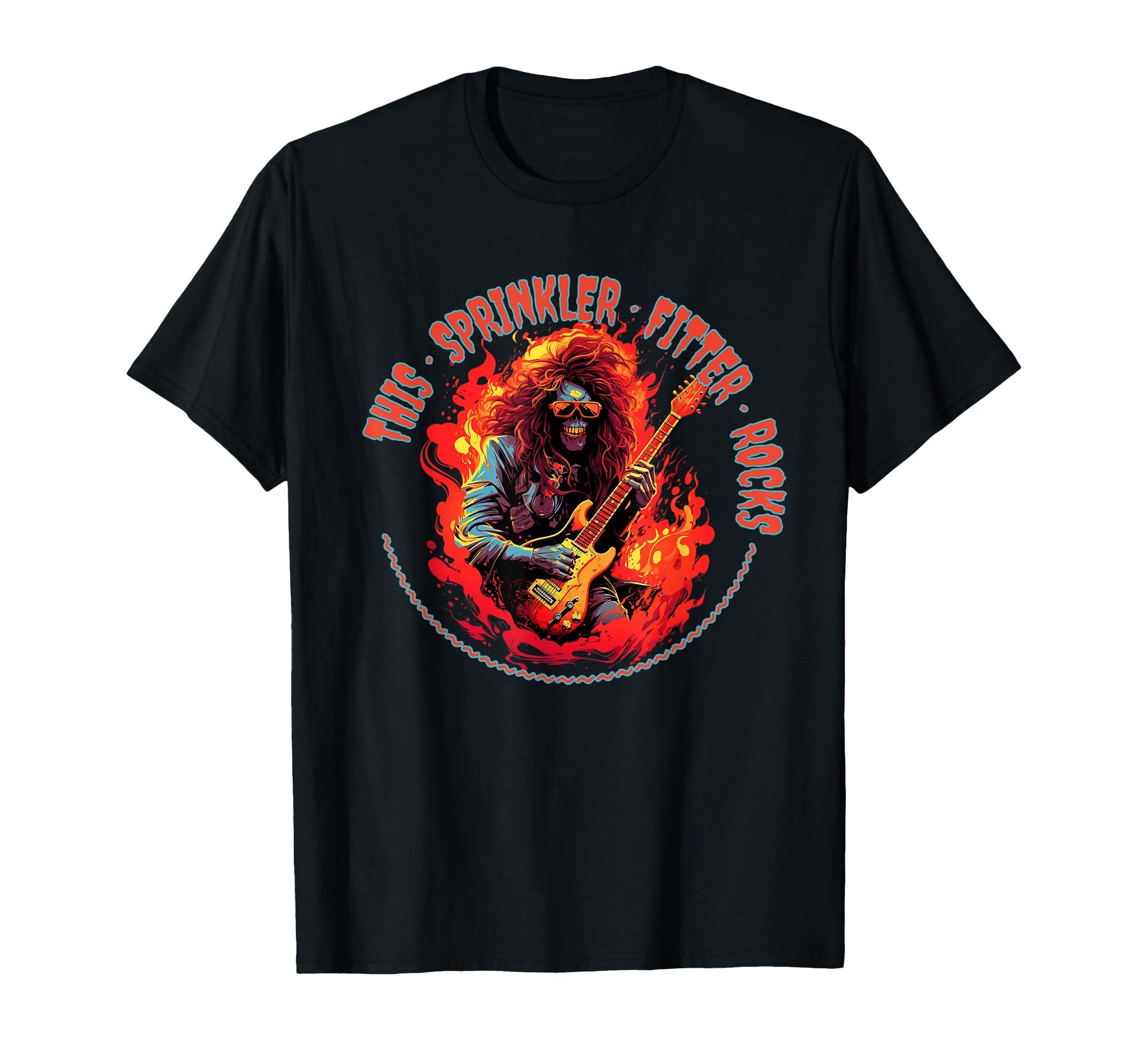 This Sprinkler Fitter Rocks Funny T-Shirt - Graphic Print for Adults - T-Shirt, Sweatshirt, Hoodie