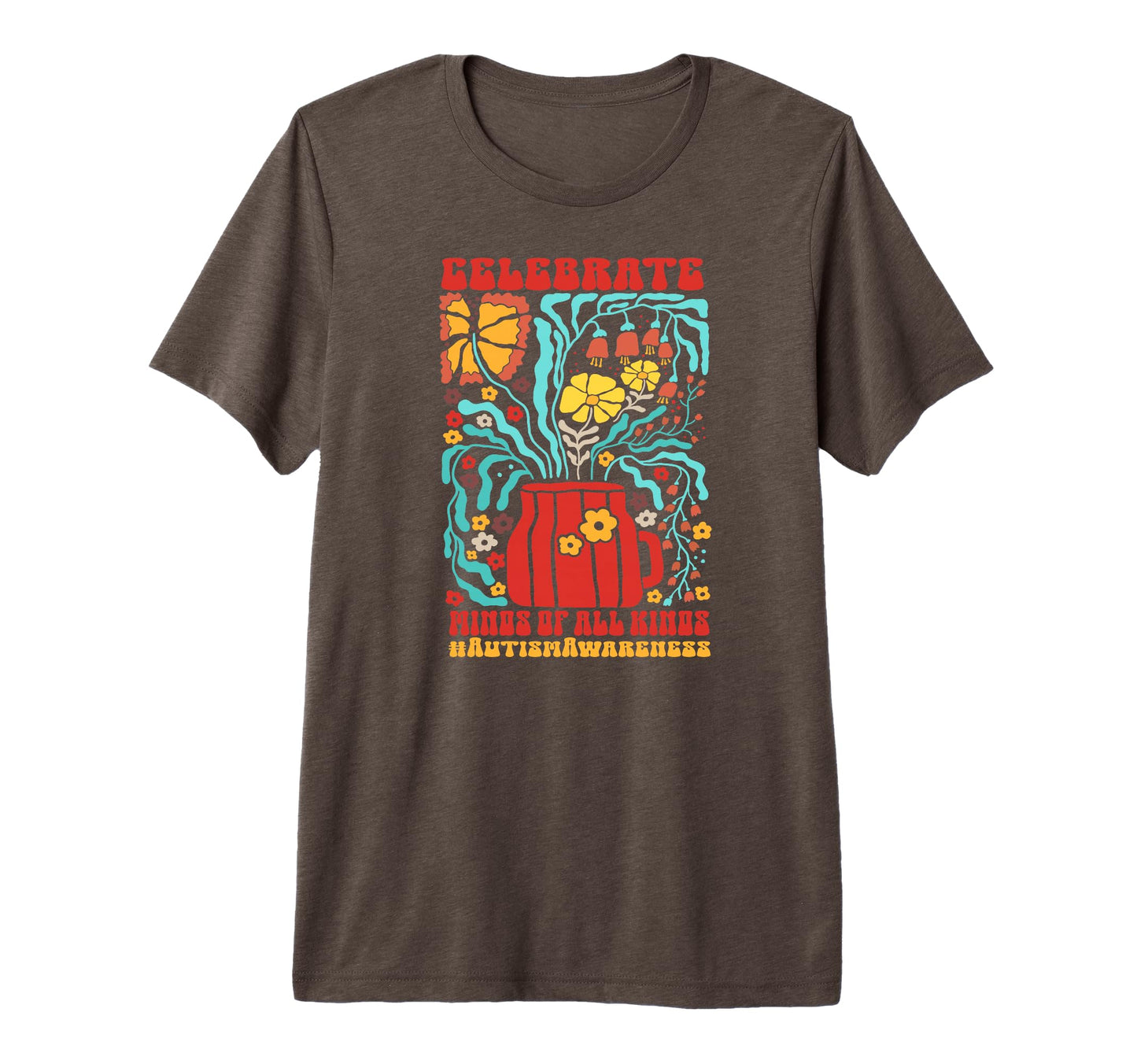 Autism Celebrate Minds All Kinds Boho T-Shirt - Streetwear Style Men Women - T-Shirt, Sweatshirt, Hoodie