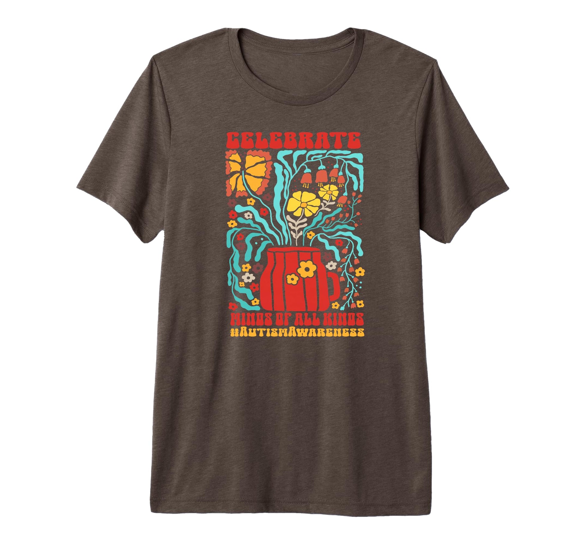 Autism Celebrate Minds All Kinds Boho T-Shirt - Streetwear Style Men Women - T-Shirt, Sweatshirt, Hoodie