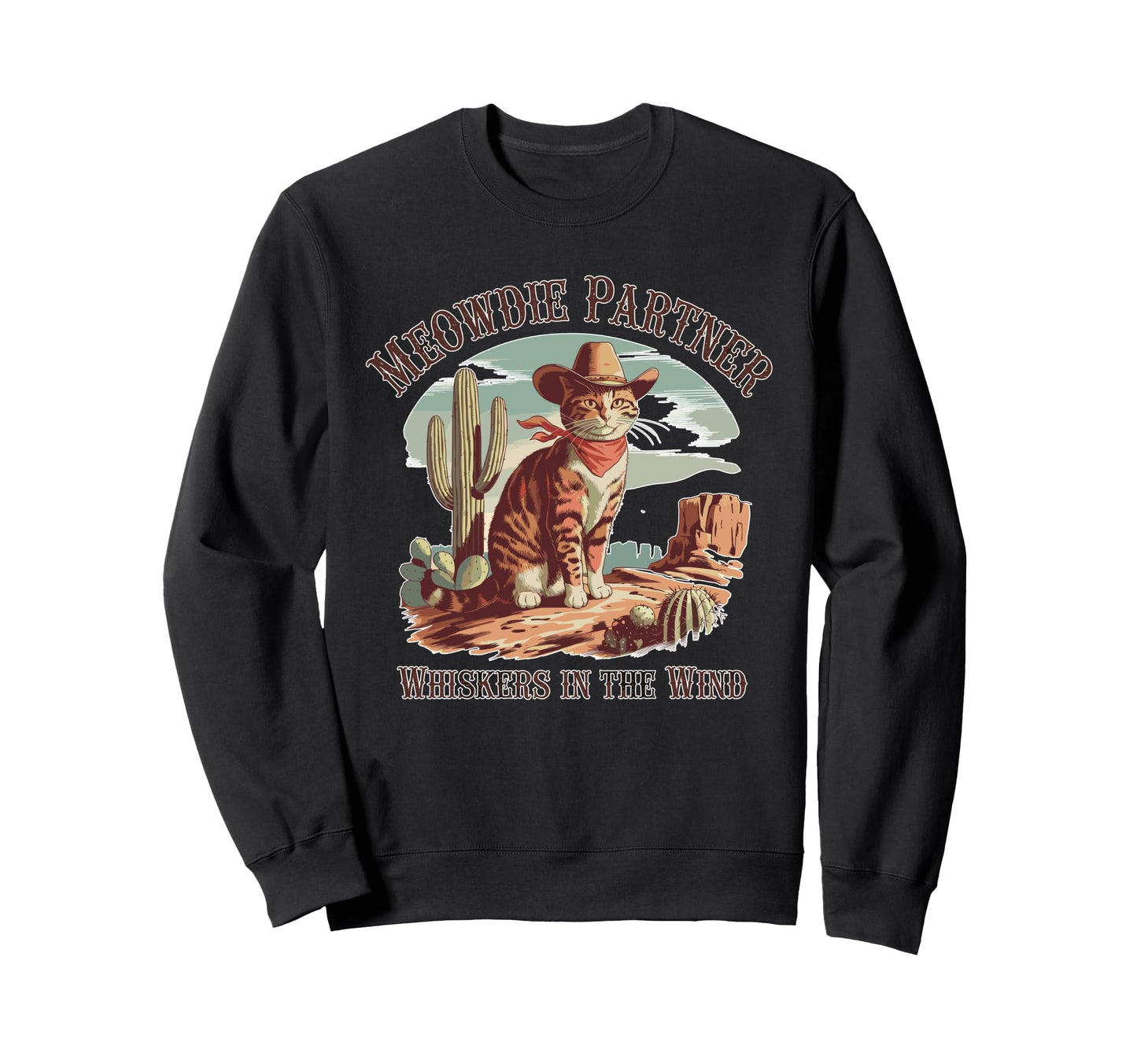 Cowboy Cat Meowdy Partner Cat Sweatshirt - Trendy Graphic Unisex - T-Shirt, Sweatshirt, Hoodie