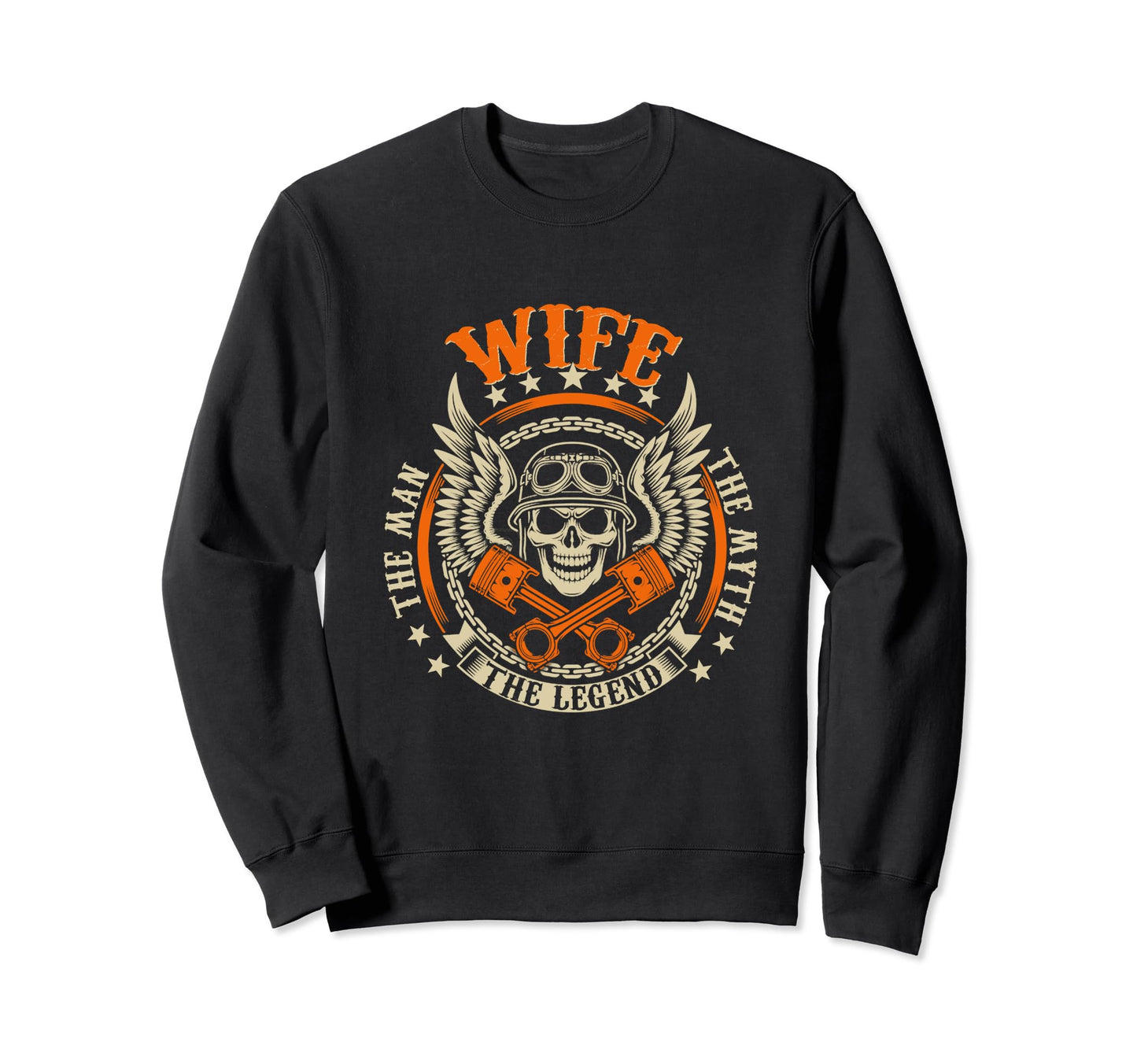 Biker Wife Motorcycles Biker Mothers Sweatshirt - Unique Graphic Men Women - T-Shirt, Sweatshirt, Hoodie