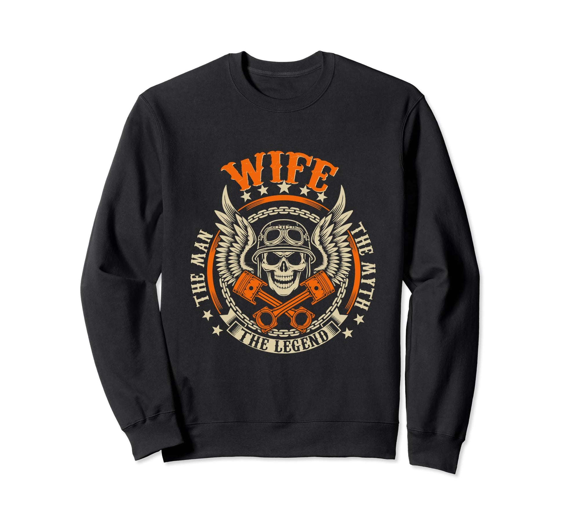 Biker Wife Motorcycles Biker Mothers Sweatshirt - Unique Graphic Men Women - T-Shirt, Sweatshirt, Hoodie