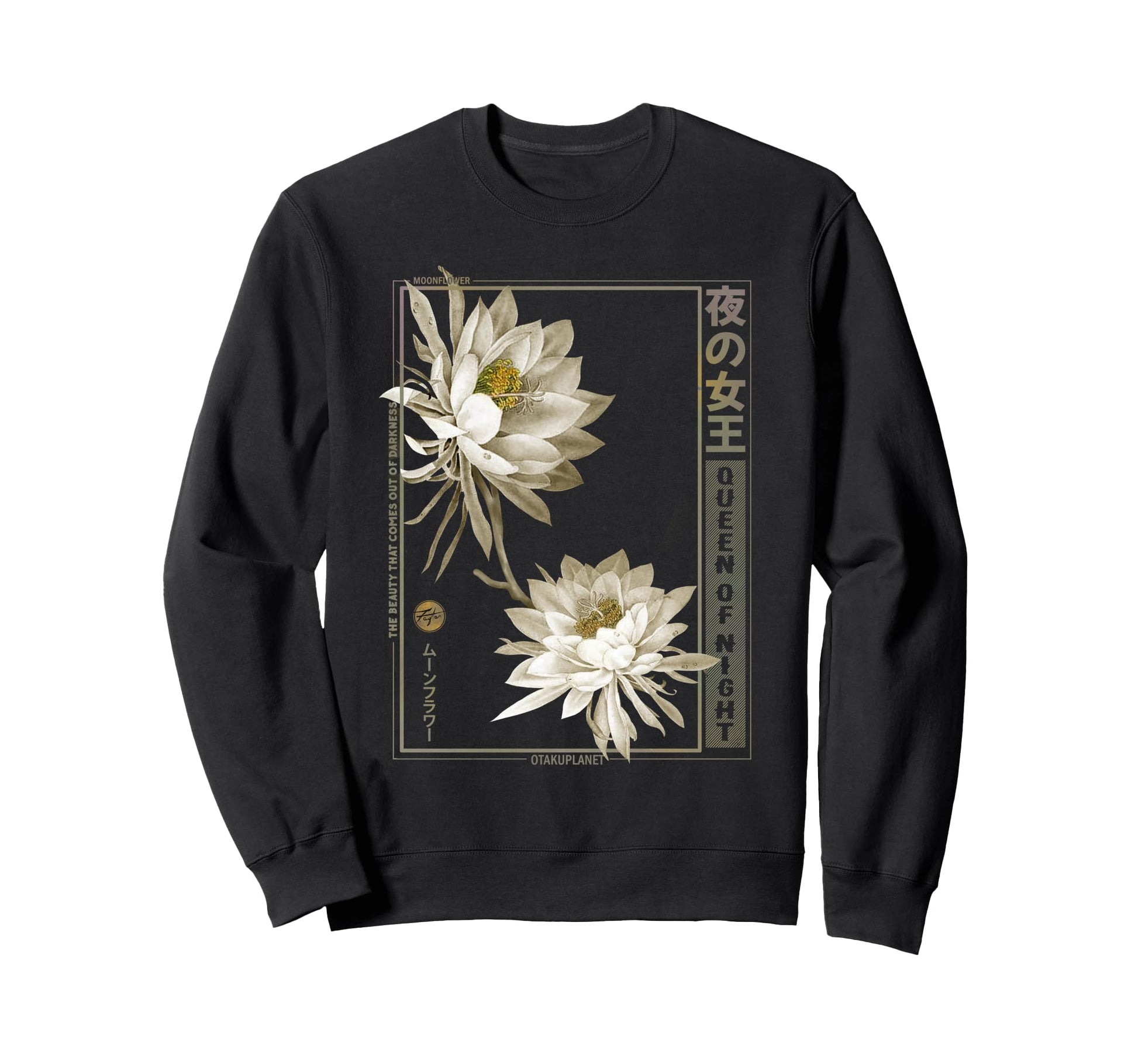 Anime Moon Flower Japan Soft Sweatshirt - Streetwear Style Men Women - T-Shirt, Sweatshirt, Hoodie