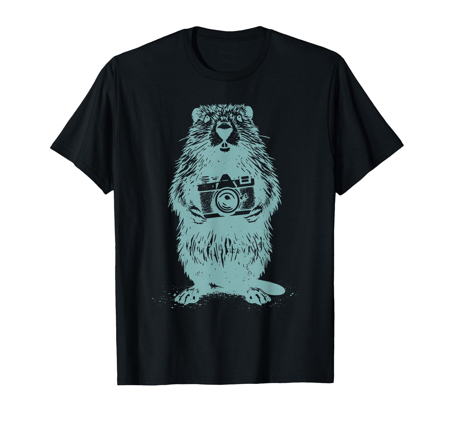 Beaver Holding Camera T-Shirt - Casual Everyday Wear for Adults - T-Shirt, Sweatshirt, Hoodie