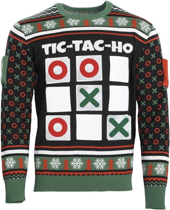 Tic Tac Ho Festive Gamewear Ugly Christmas Sweater - Holiday Gift product image 4