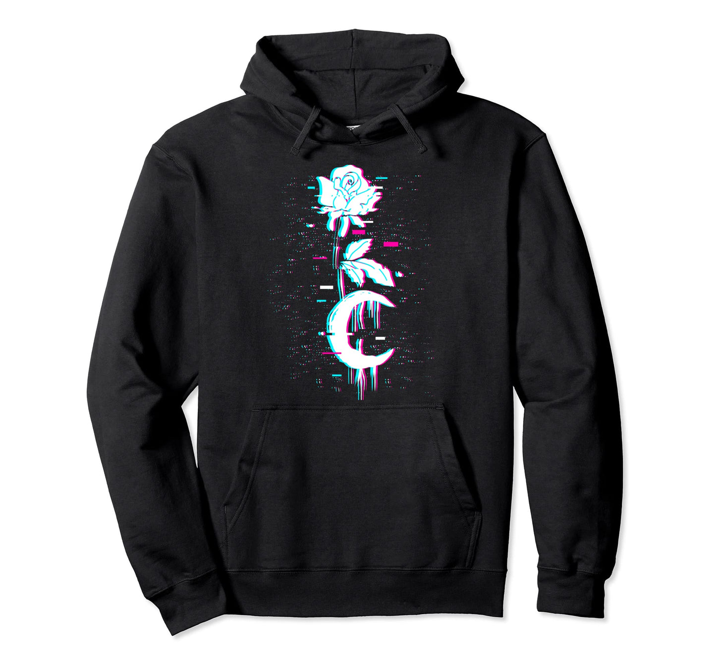 Moon Rose Aesthetic Vaporwave Hoodie - Aesthetic Graphic Men Women - T-Shirt, Sweatshirt, Hoodie