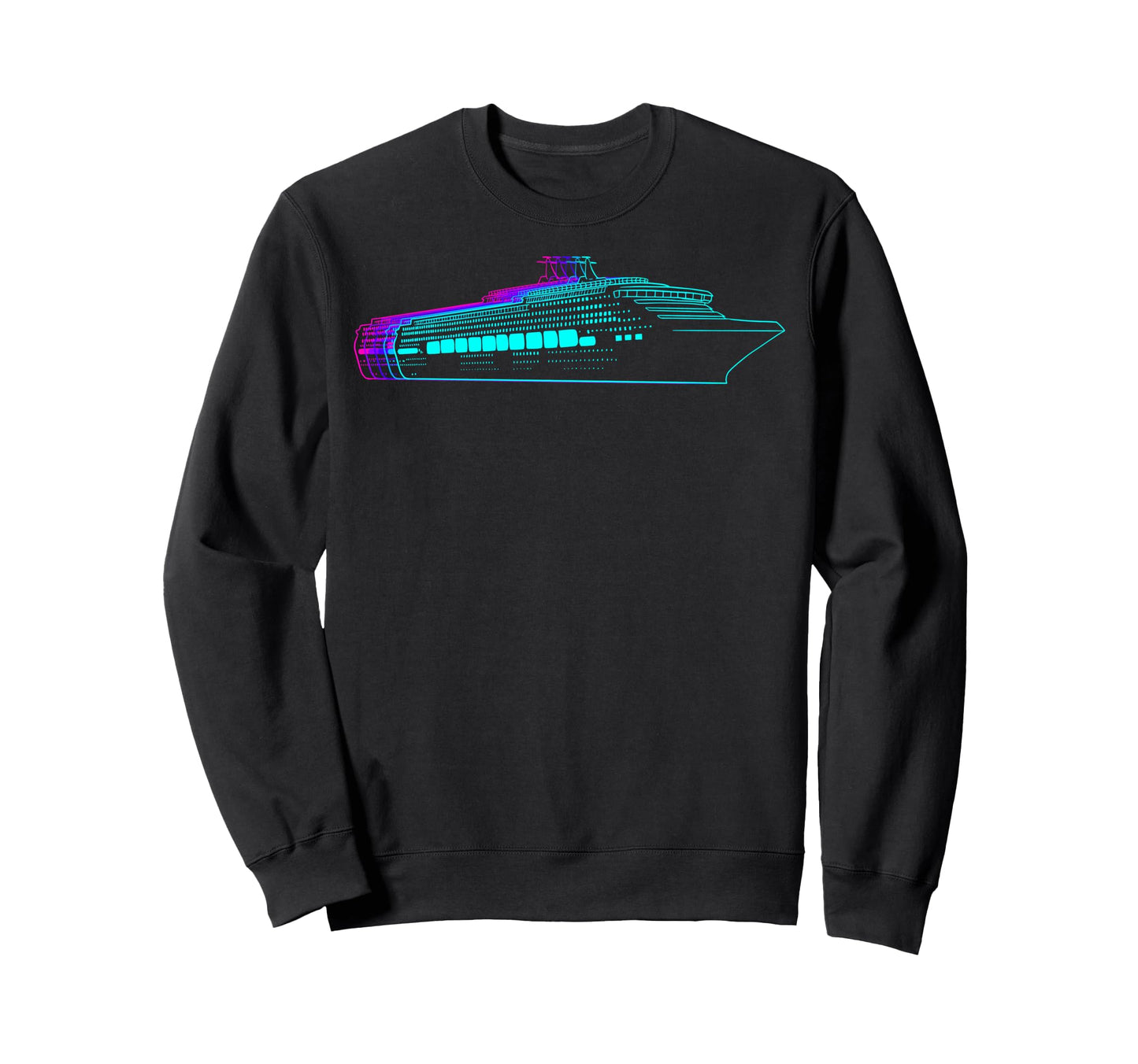 Cruise Cruising Vacation Vaporwave Sweatshirt - Minimalist Print Men Women - T-Shirt, Sweatshirt, Hoodie