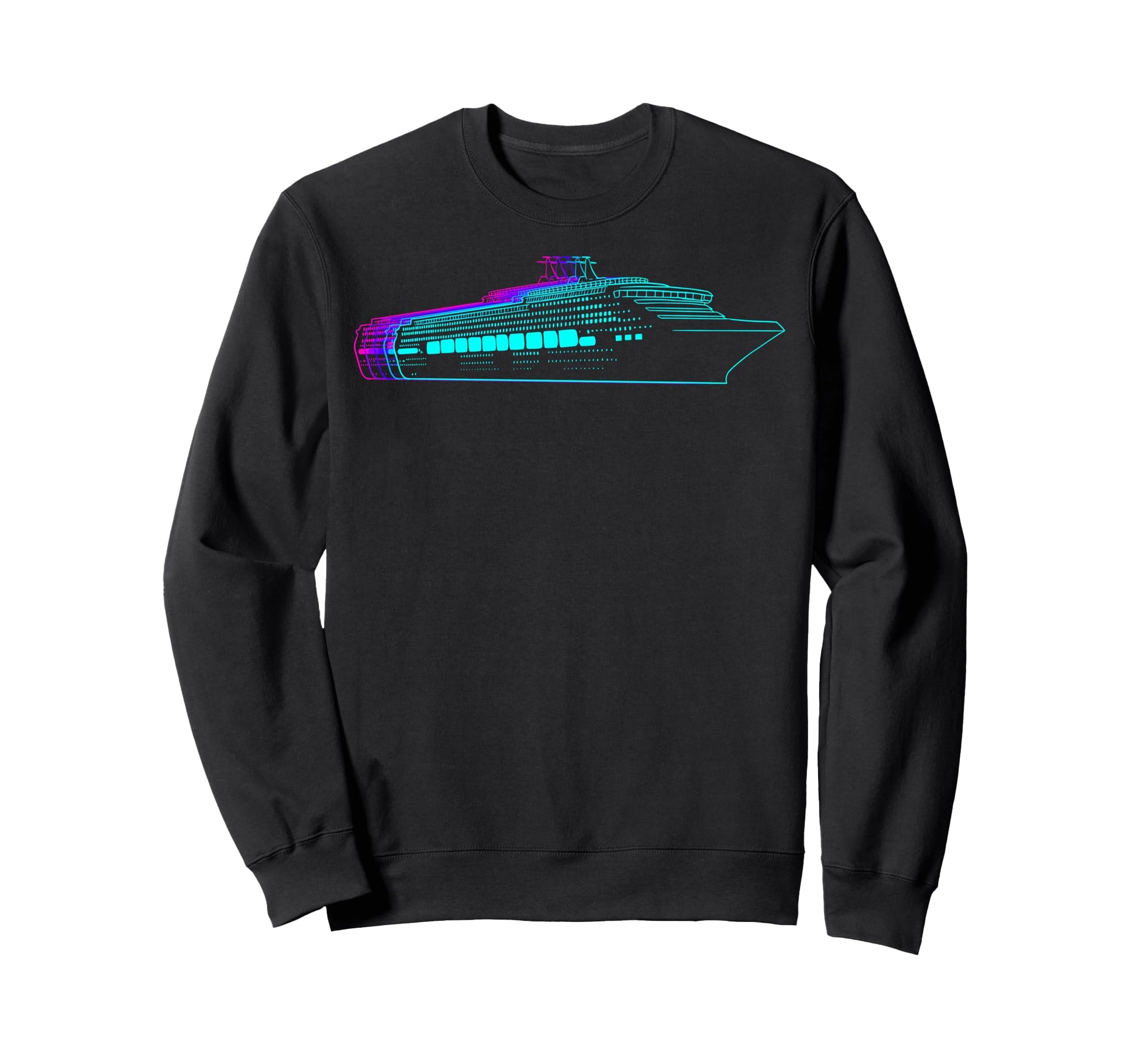 Cruise Cruising Vacation Vaporwave Sweatshirt - Minimalist Print Men Women - T-Shirt, Sweatshirt, Hoodie