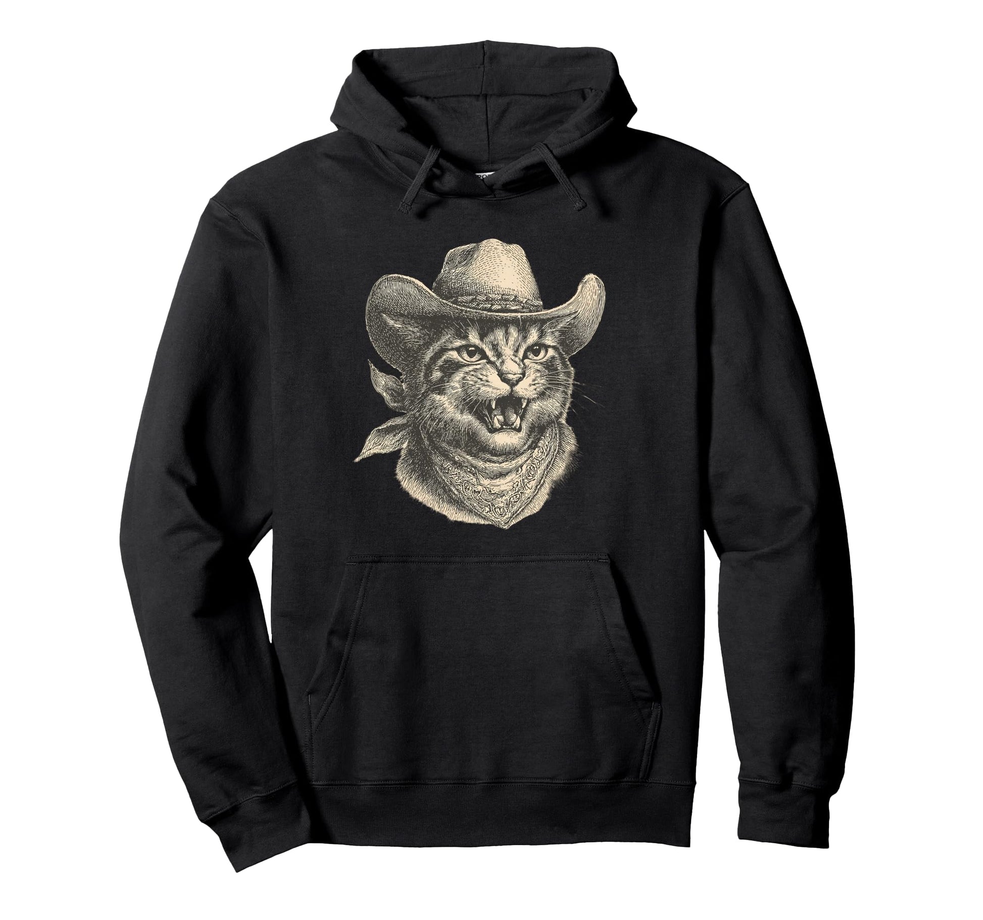 Cat Cowboy Western Country Cowgirl Hoodie - Streetwear Style Men Women - T-Shirt, Sweatshirt, Hoodie