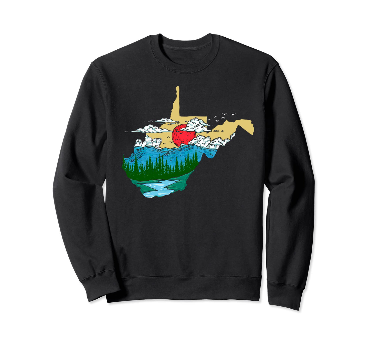 West Virginia Pride Outdoors Nature Sweatshirt - Minimalist Print Unisex - T-Shirt, Sweatshirt, Hoodie