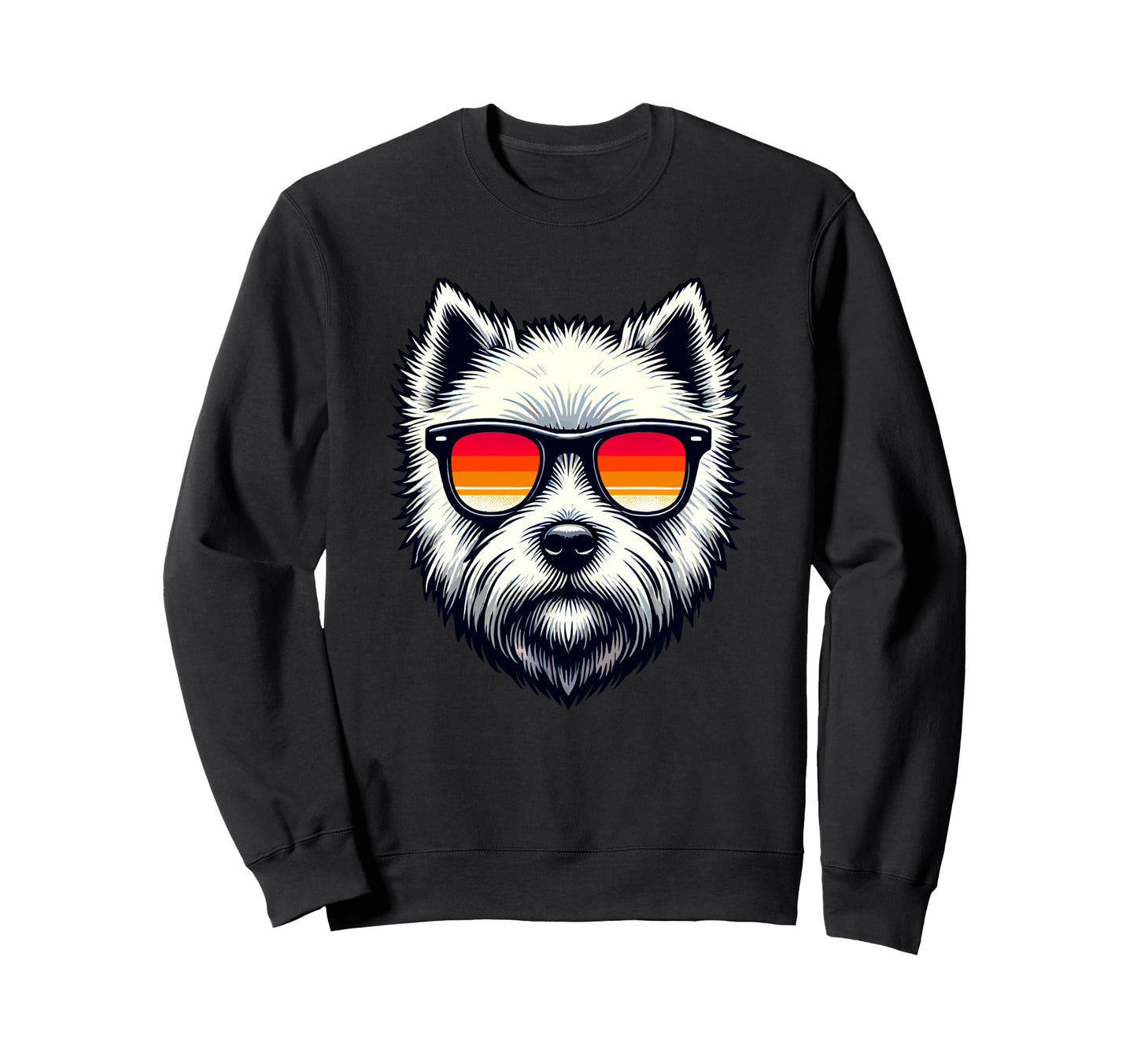 Sunglasses West Highland White Sweatshirt - Aesthetic Graphic Men Women - T-Shirt, Sweatshirt, Hoodie