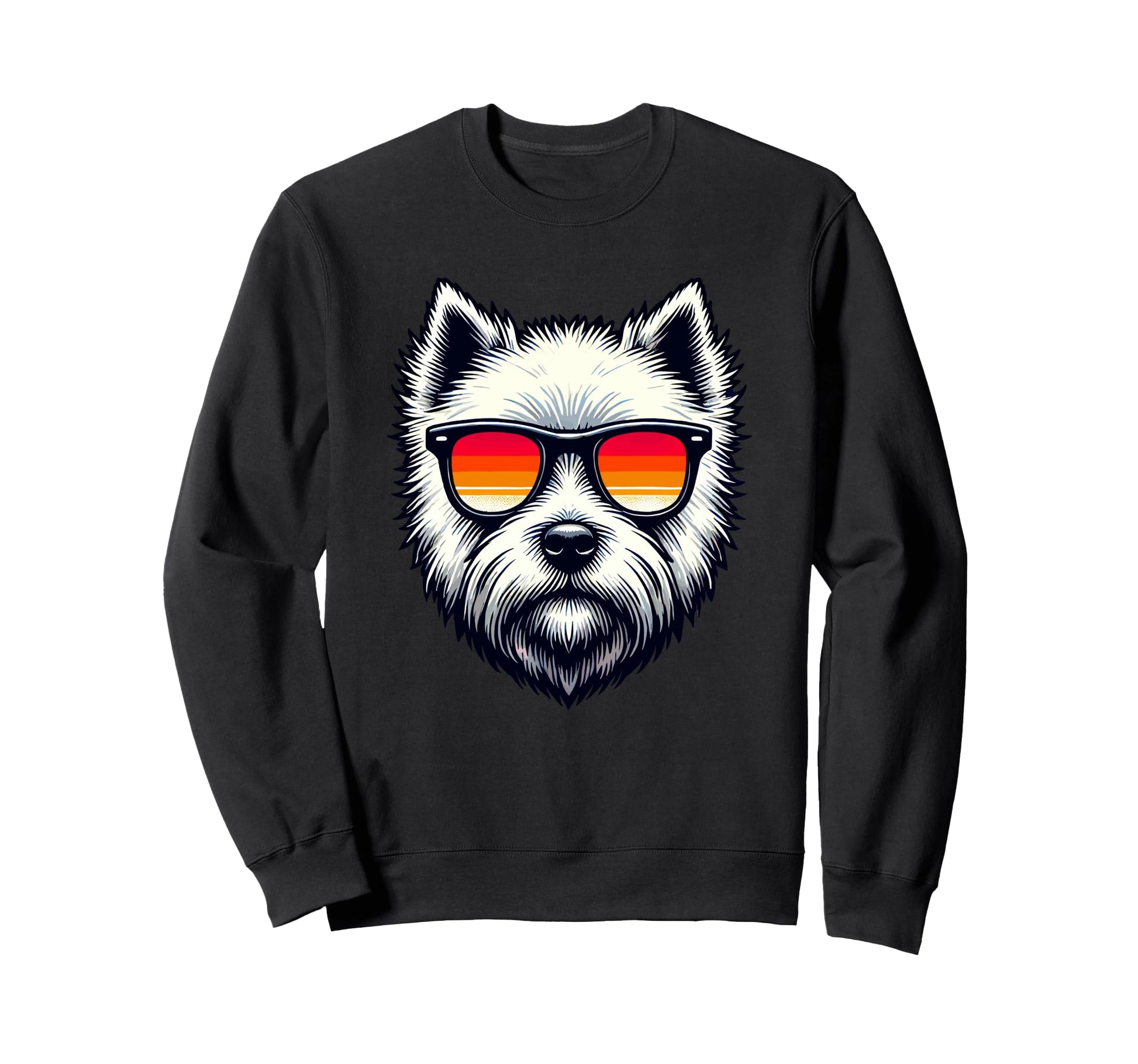 Sunglasses West Highland White Sweatshirt - Aesthetic Graphic Men Women - T-Shirt, Sweatshirt, Hoodie