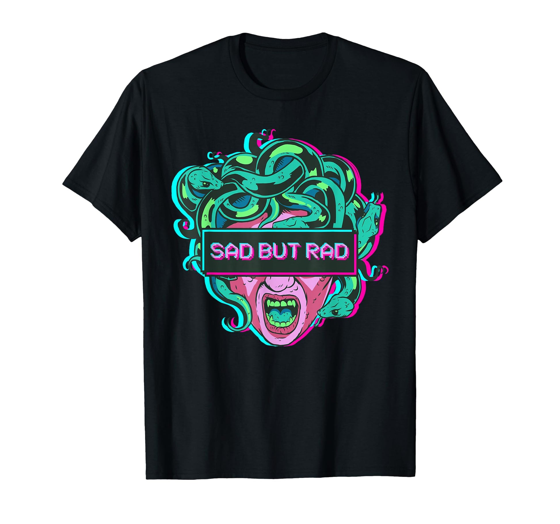 Sad But Rad Medusa Statue Vaporwave T-Shirt - Aesthetic Graphic Men Women - T-Shirt, Sweatshirt, Hoodie