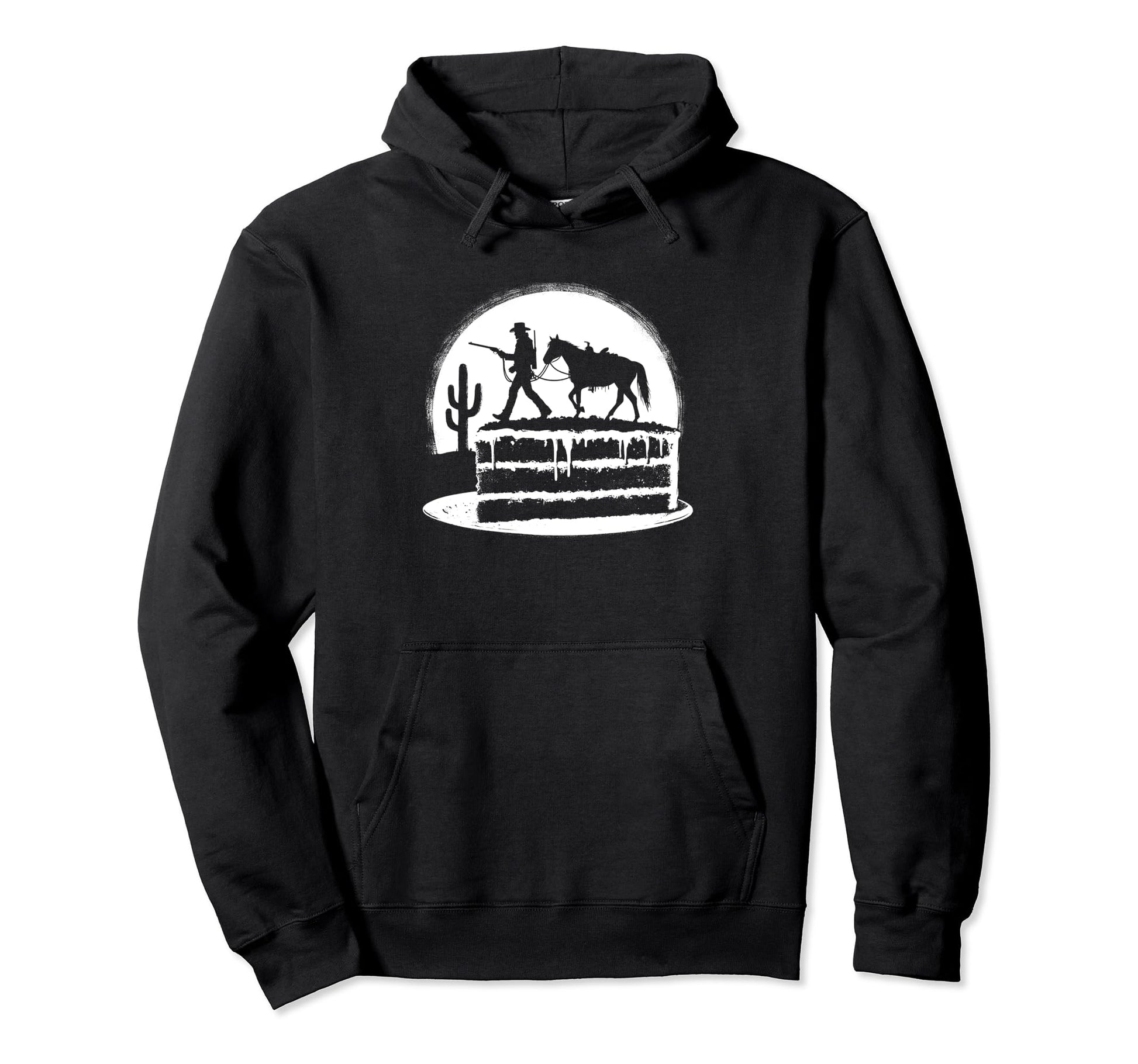 Cowboy Cake Funny Cowboy Cake Lover Hoodie - Graphic Print Men Women - T-Shirt, Sweatshirt, Hoodie