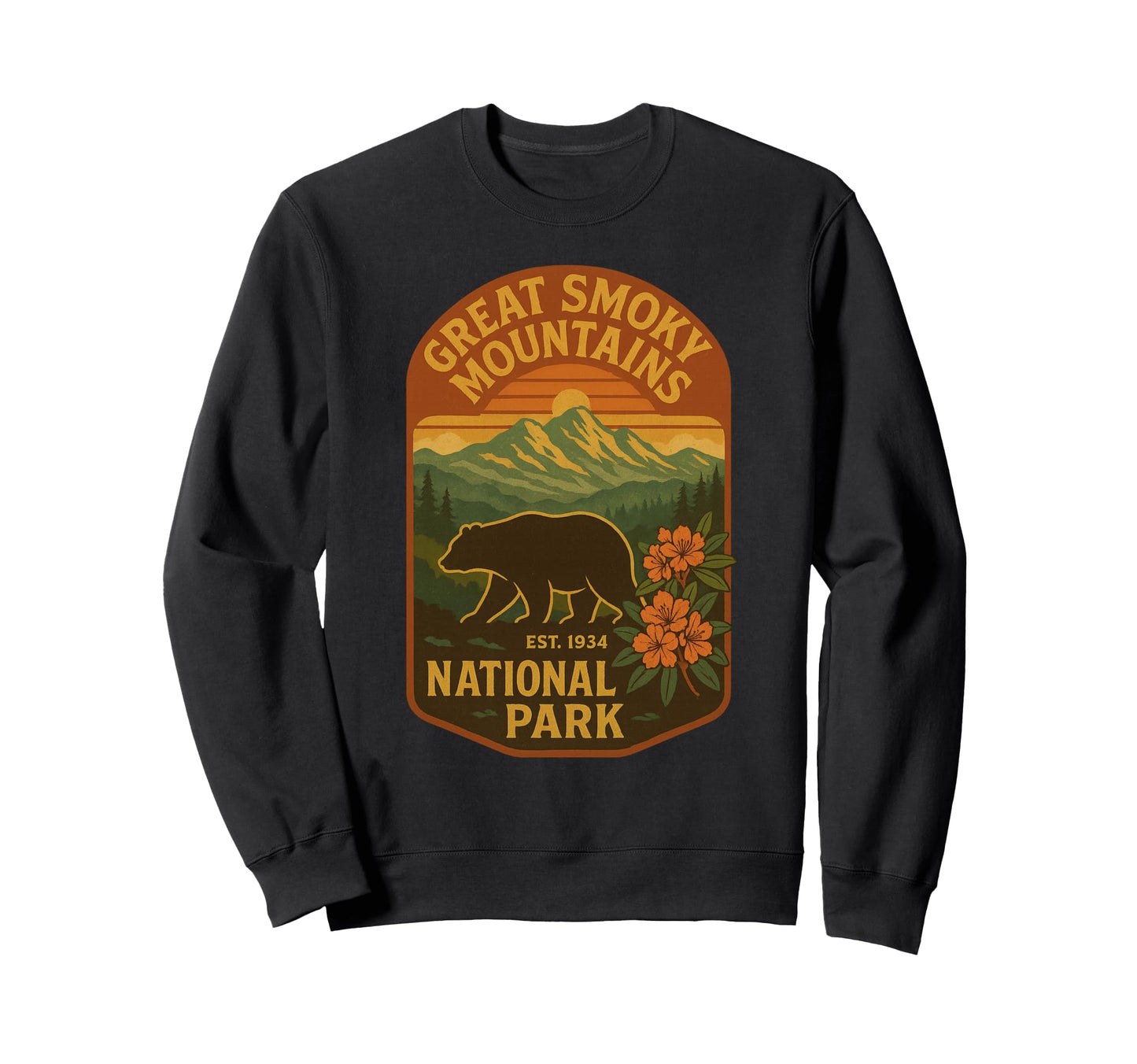 Great Smoky Mountains National Park Sweatshirt - Trendy Graphic for Adults - T-Shirt, Sweatshirt, Hoodie