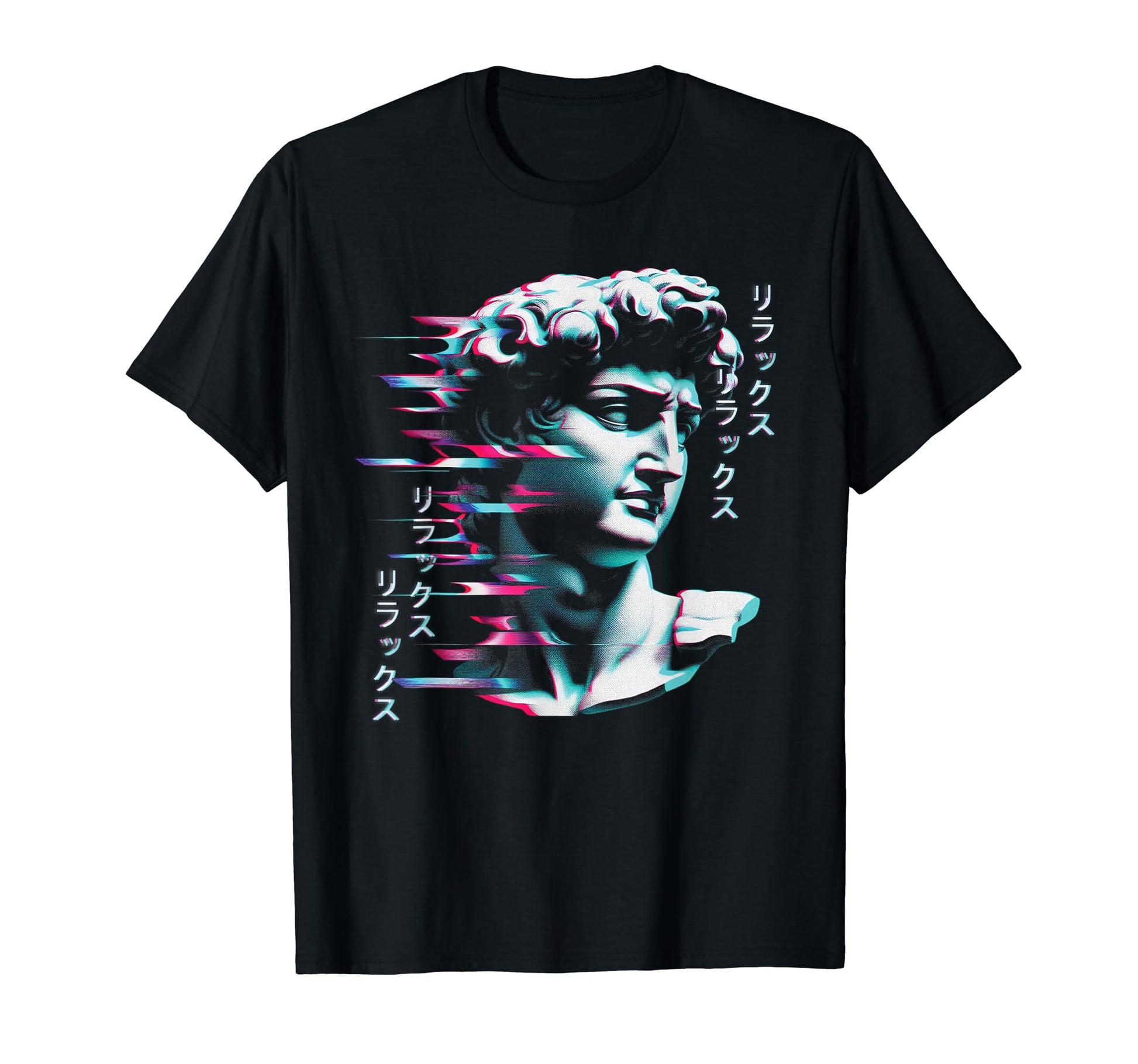 Statue David Bust Vaporwave T-Shirt - Casual Everyday Wear Men Women - T-Shirt, Sweatshirt, Hoodie