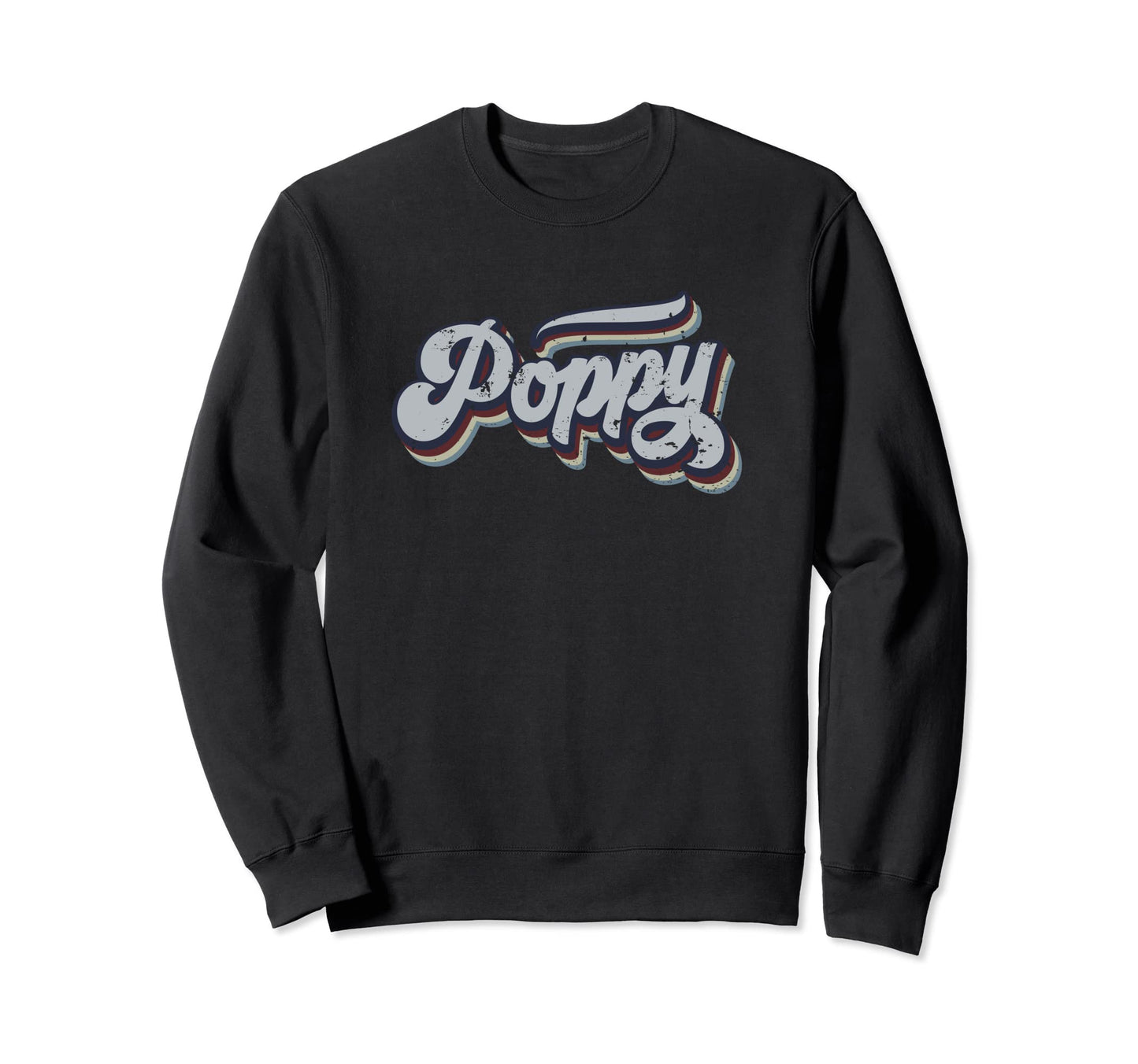 Poppy Distressed Rainbow Gift Sweatshirt - Aesthetic Graphic for Adults - T-Shirt, Sweatshirt, Hoodie