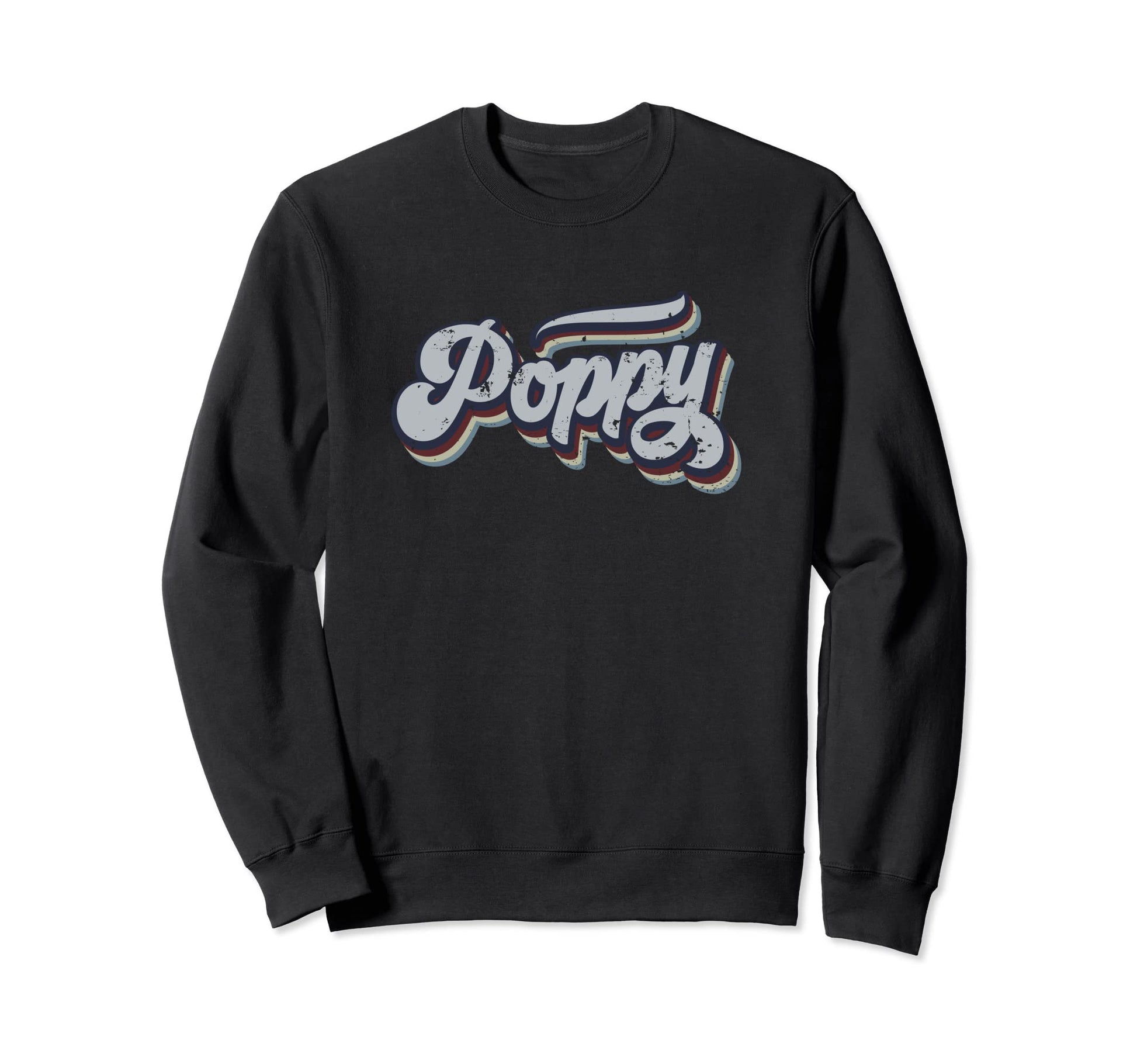 Poppy Distressed Rainbow Gift Sweatshirt - Aesthetic Graphic for Adults - T-Shirt, Sweatshirt, Hoodie