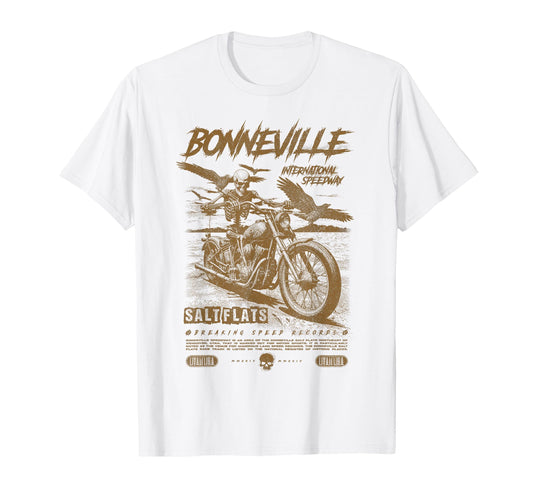 Bonneville Salt Flats Motorcycle T-Shirt - Fun Novelty Design Men Women - T-Shirt, Sweatshirt, Hoodie