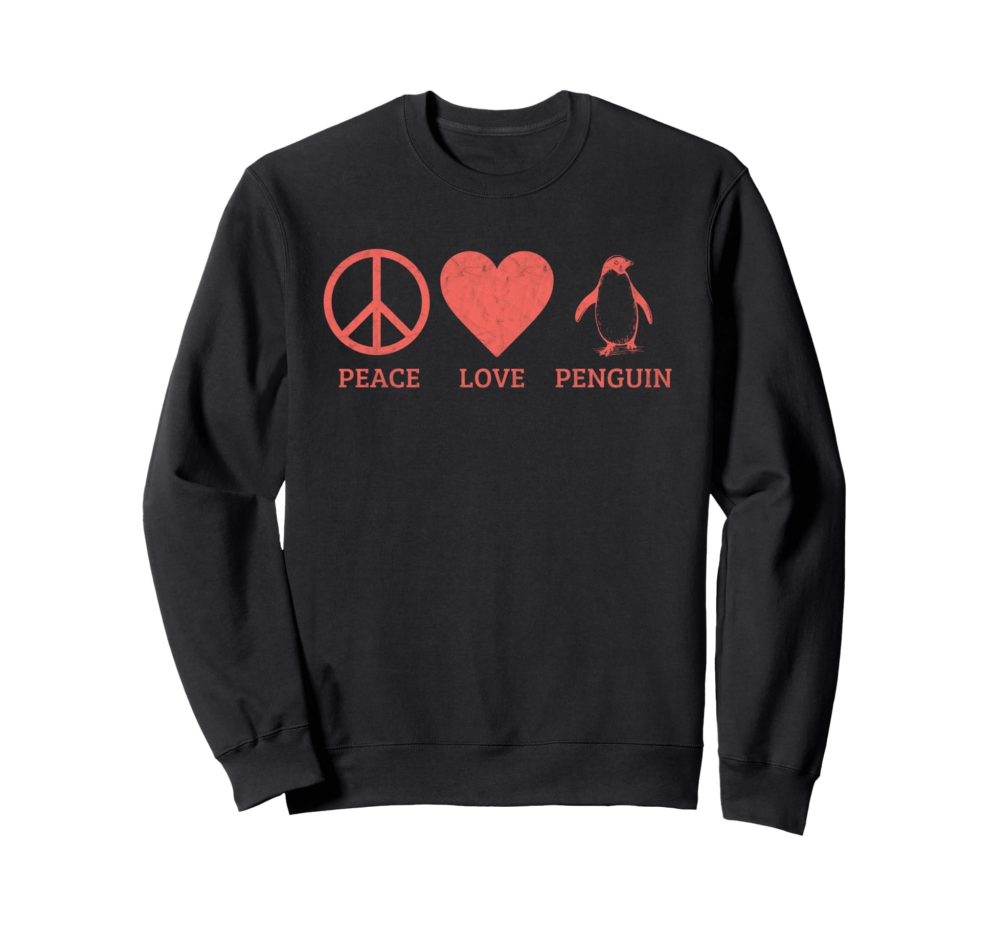 Funny Penguin Lover Peace Love Sweatshirt - Streetwear Style for Adults - T-Shirt, Sweatshirt, Hoodie
