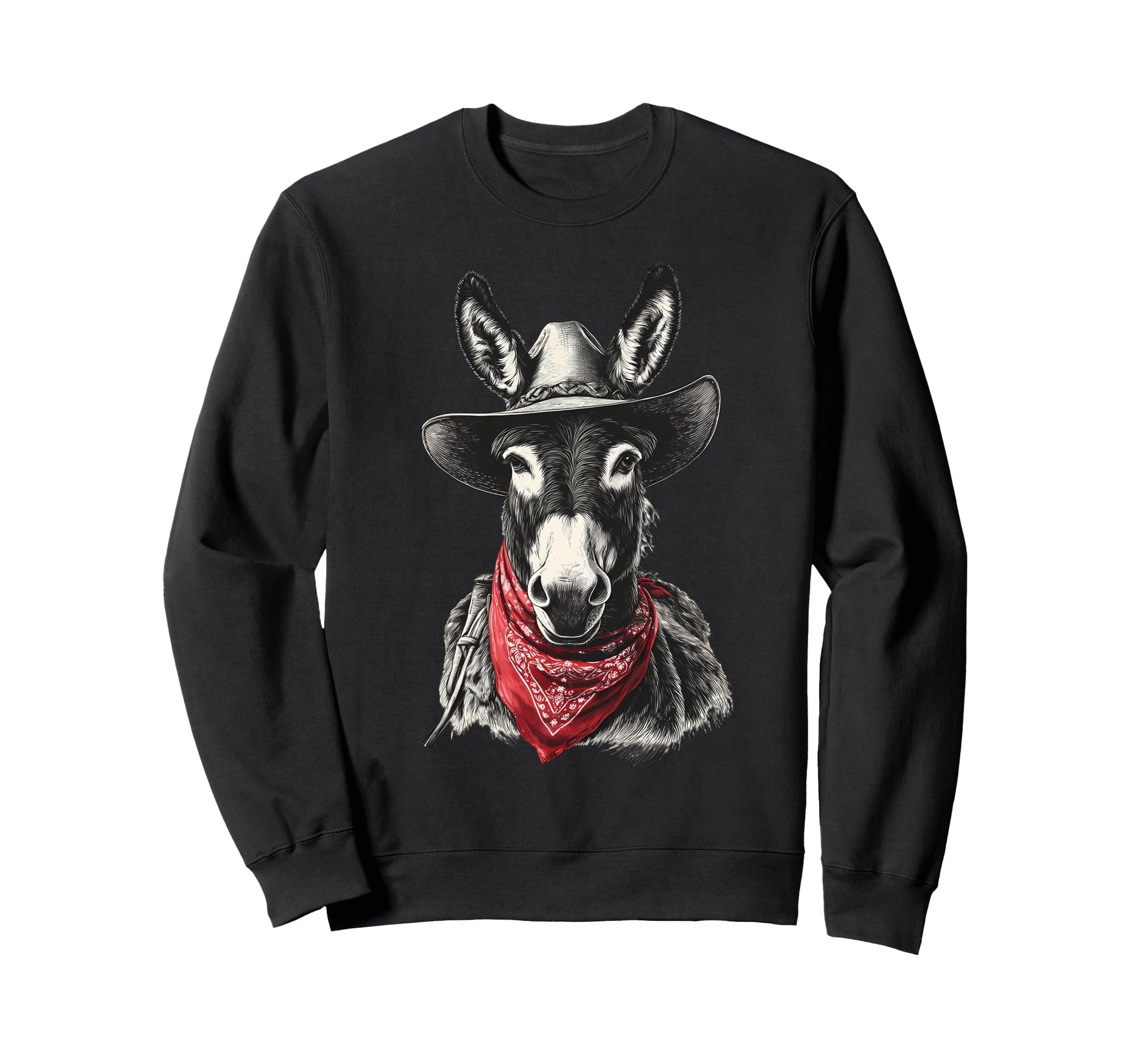 Donkey Cowboy Rodeo Cowgirl Sweatshirt - Novelty Apparel for Adults - T-Shirt, Sweatshirt, Hoodie