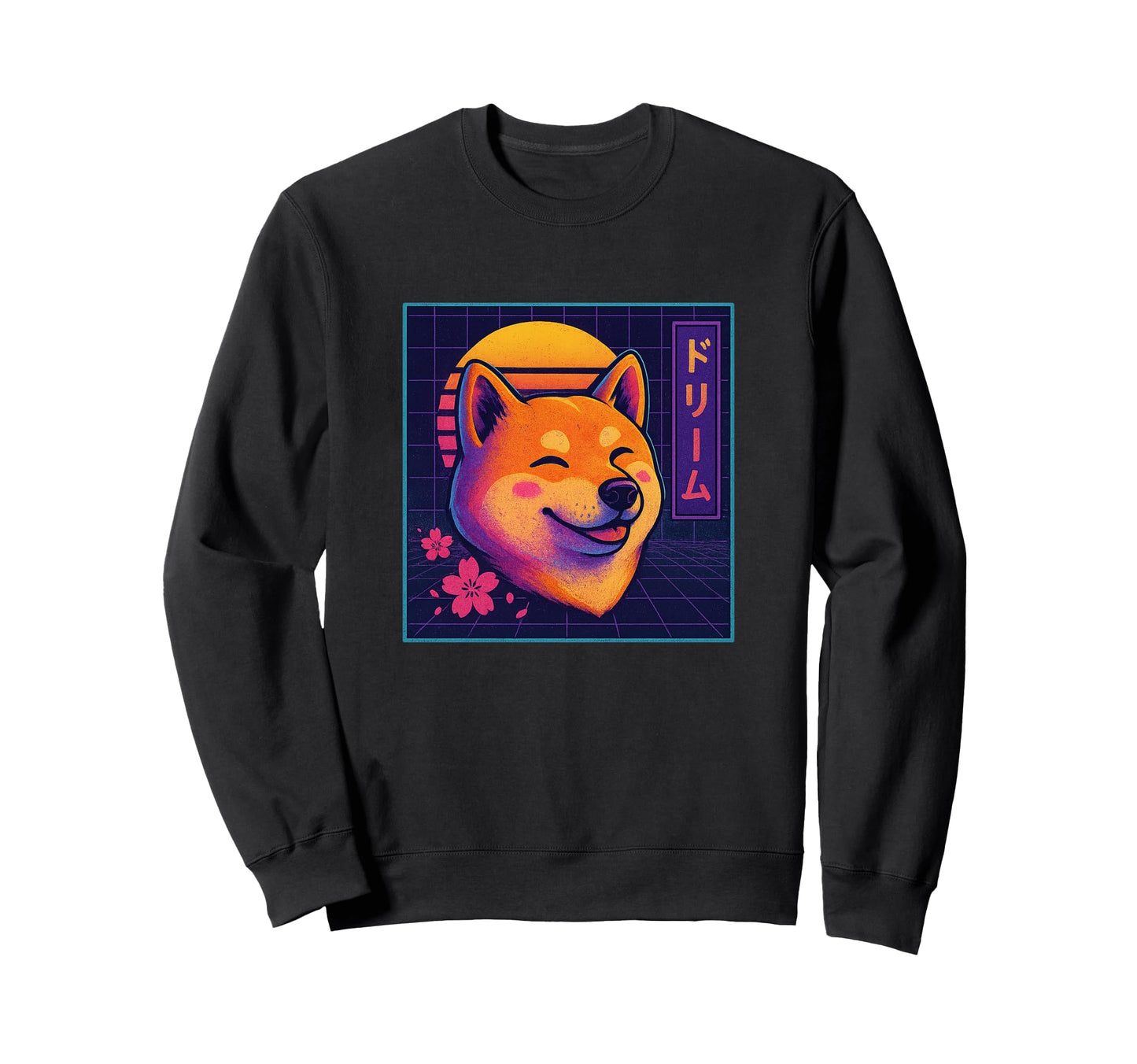 Shiba Dreams Japanese Blossom Sweatshirt - Graphic Print for Adults - T-Shirt, Sweatshirt, Hoodie
