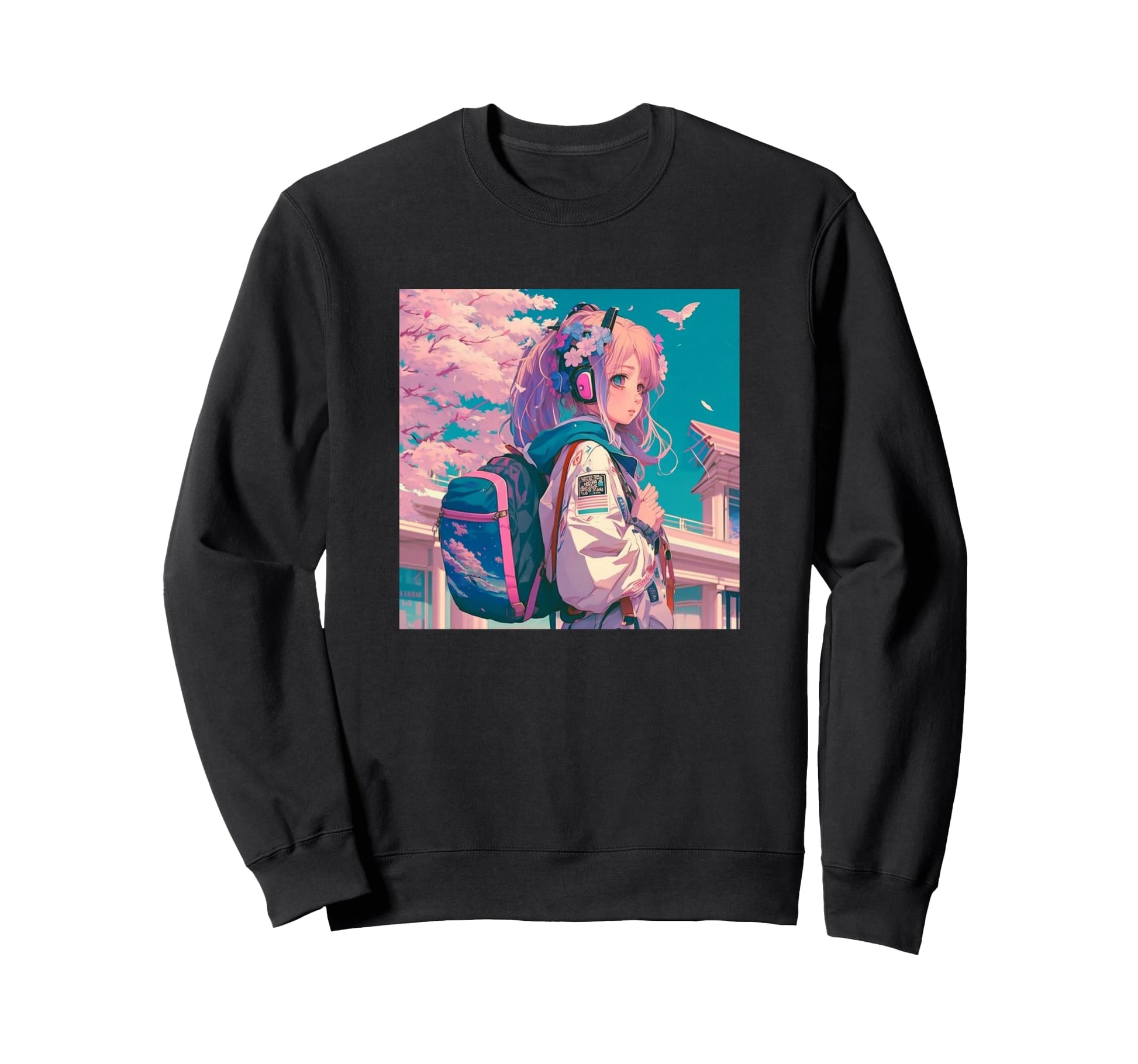 Japanese Vaporwave Anime Sweatshirt - Fun Novelty Design Unisex - T-Shirt, Sweatshirt, Hoodie