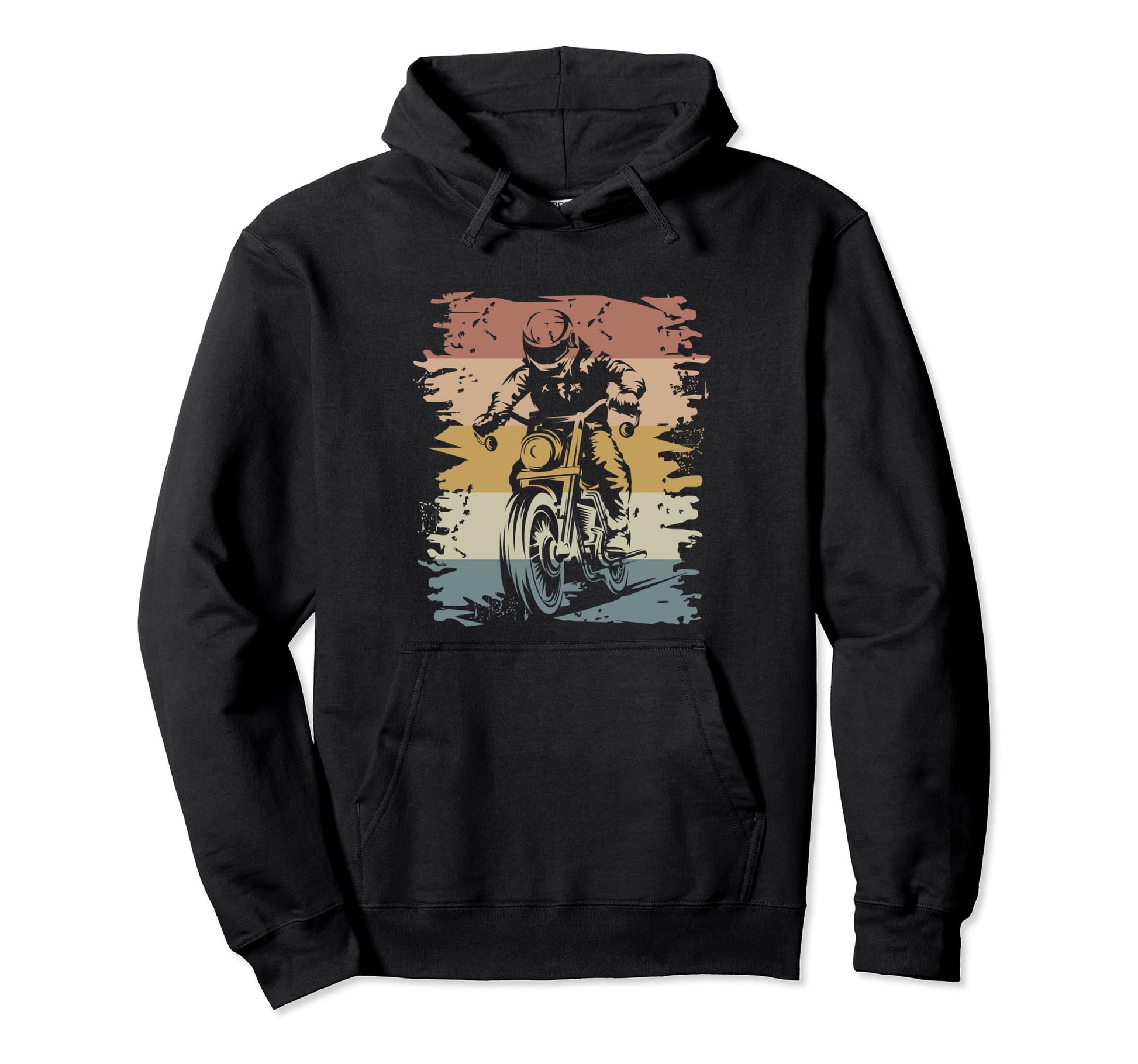 Motorcycle Biker Illustration Logo Hoodie - Casual Everyday Wear Unisex - T-Shirt, Sweatshirt, Hoodie