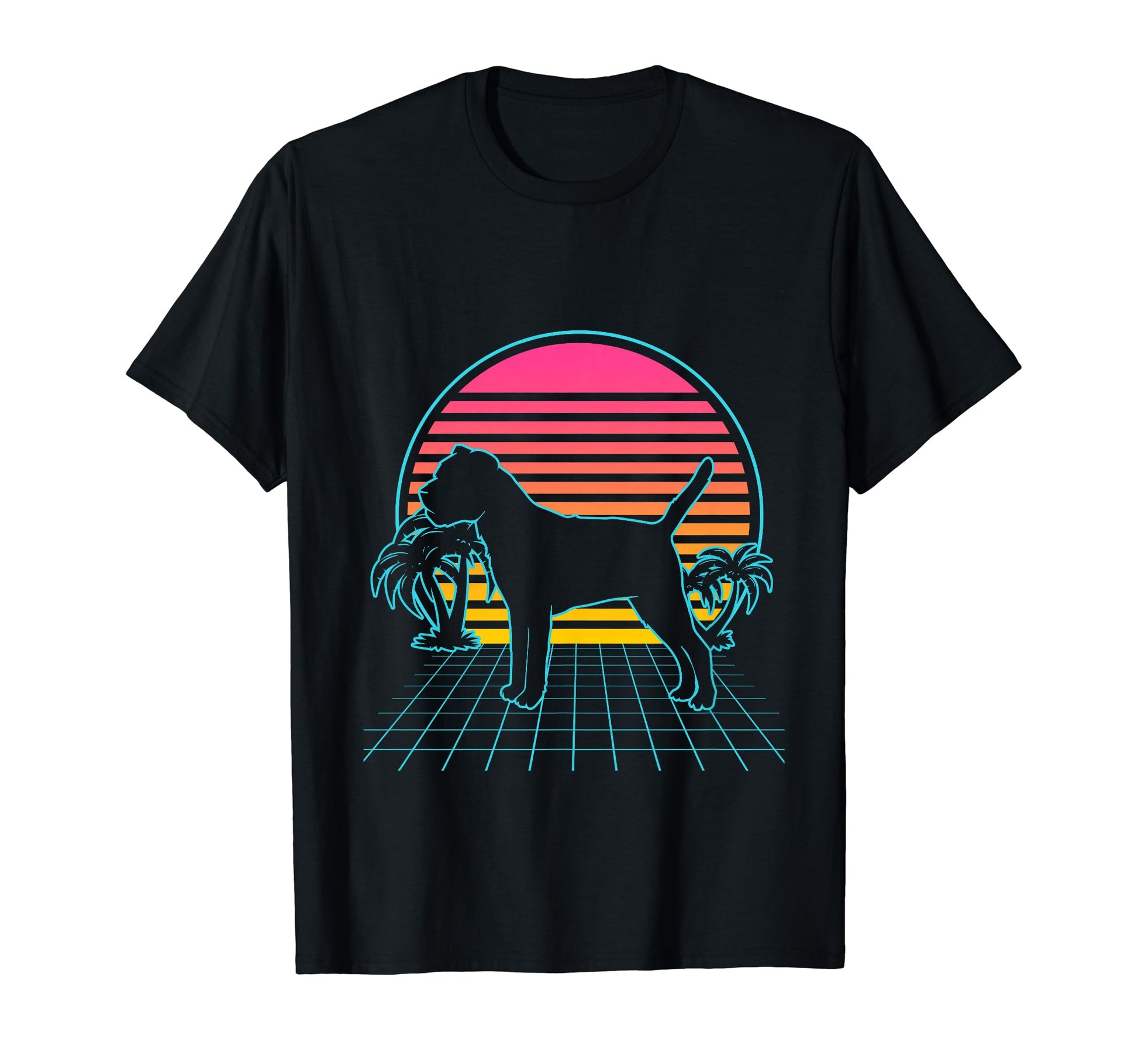 Border Terrier Dog 80S Vaporwave T-Shirt - Custom Art Print Unisex - T-Shirt, Sweatshirt, Hoodie