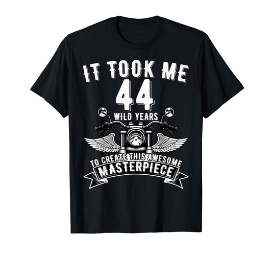 44 Year Old Rock Motorcycle 44Th T-Shirt - Aesthetic Graphic Men Women - T-Shirt, Sweatshirt, Hoodie