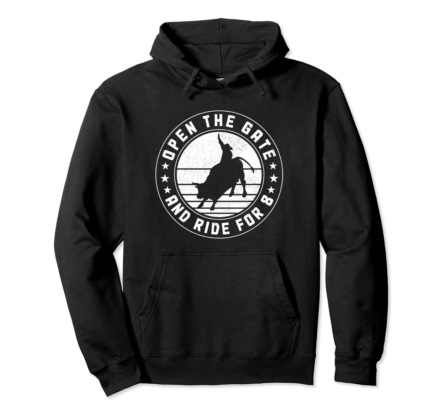 Rodeo Bull Riding Open Gate And Ride Hoodie - Unique Graphic Men Women - T-Shirt, Sweatshirt, Hoodie