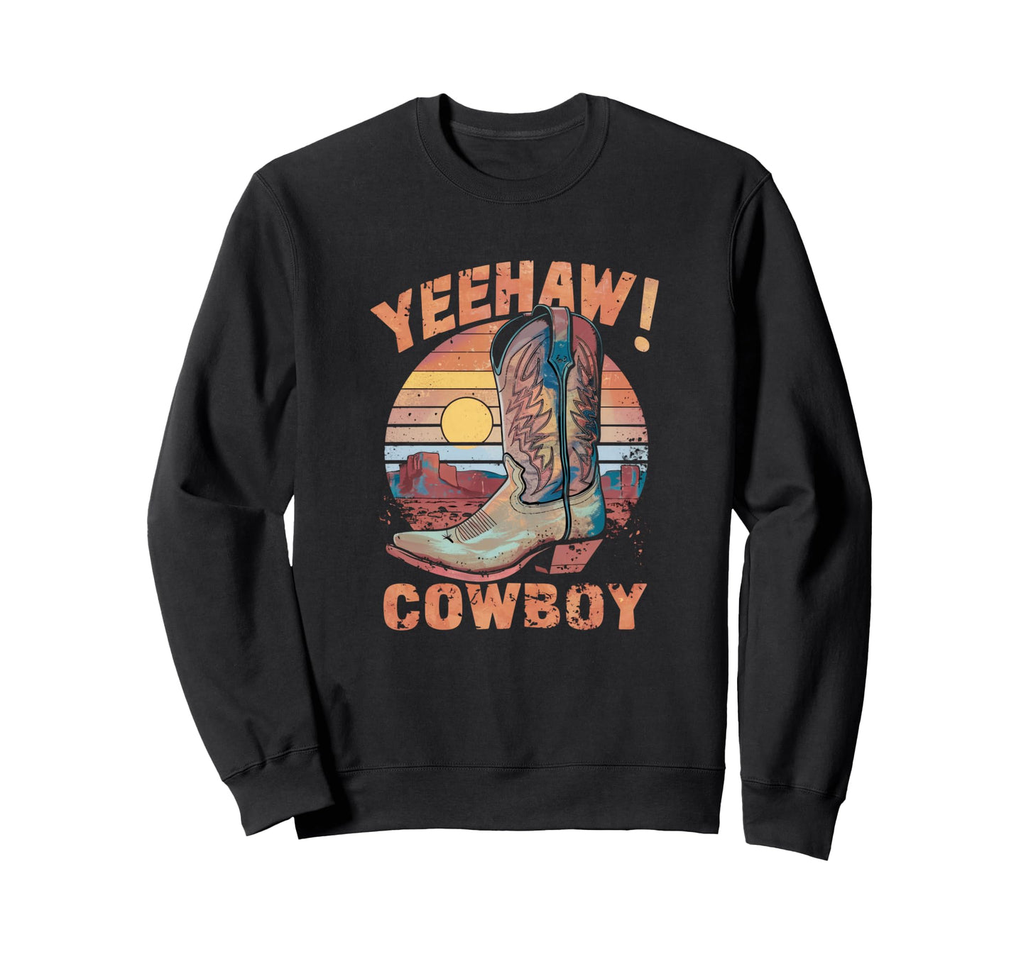 Cowboy Boot And Slogan Giddy Up Sweatshirt - Fun Novelty Design for Adults - T-Shirt, Sweatshirt, Hoodie