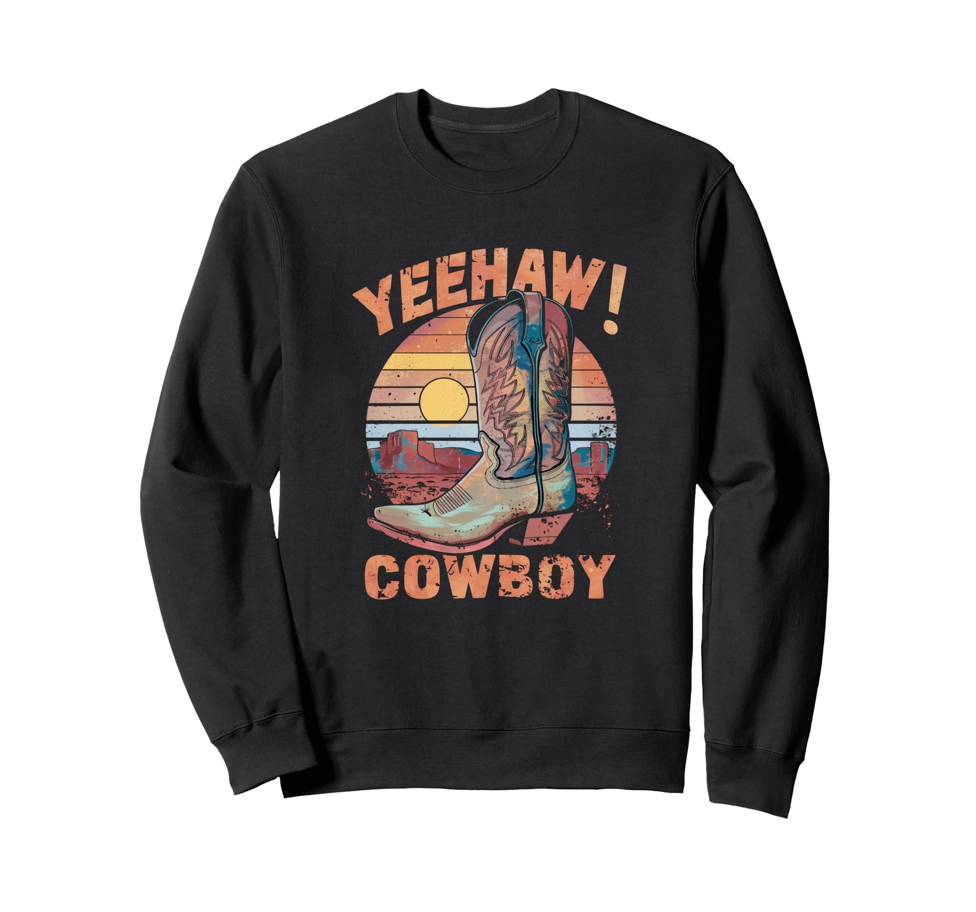 Cowboy Boot And Slogan Giddy Up Sweatshirt - Fun Novelty Design for Adults - T-Shirt, Sweatshirt, Hoodie