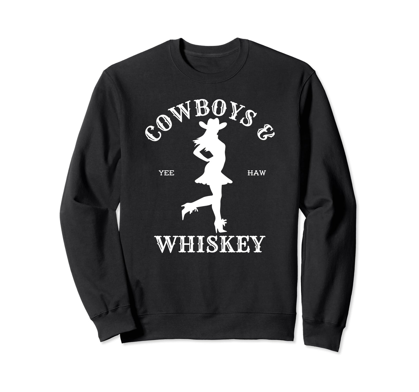 Cowboys And Whiskey Rodeo Texas Sweatshirt - Graphic Print for Adults - T-Shirt, Sweatshirt, Hoodie